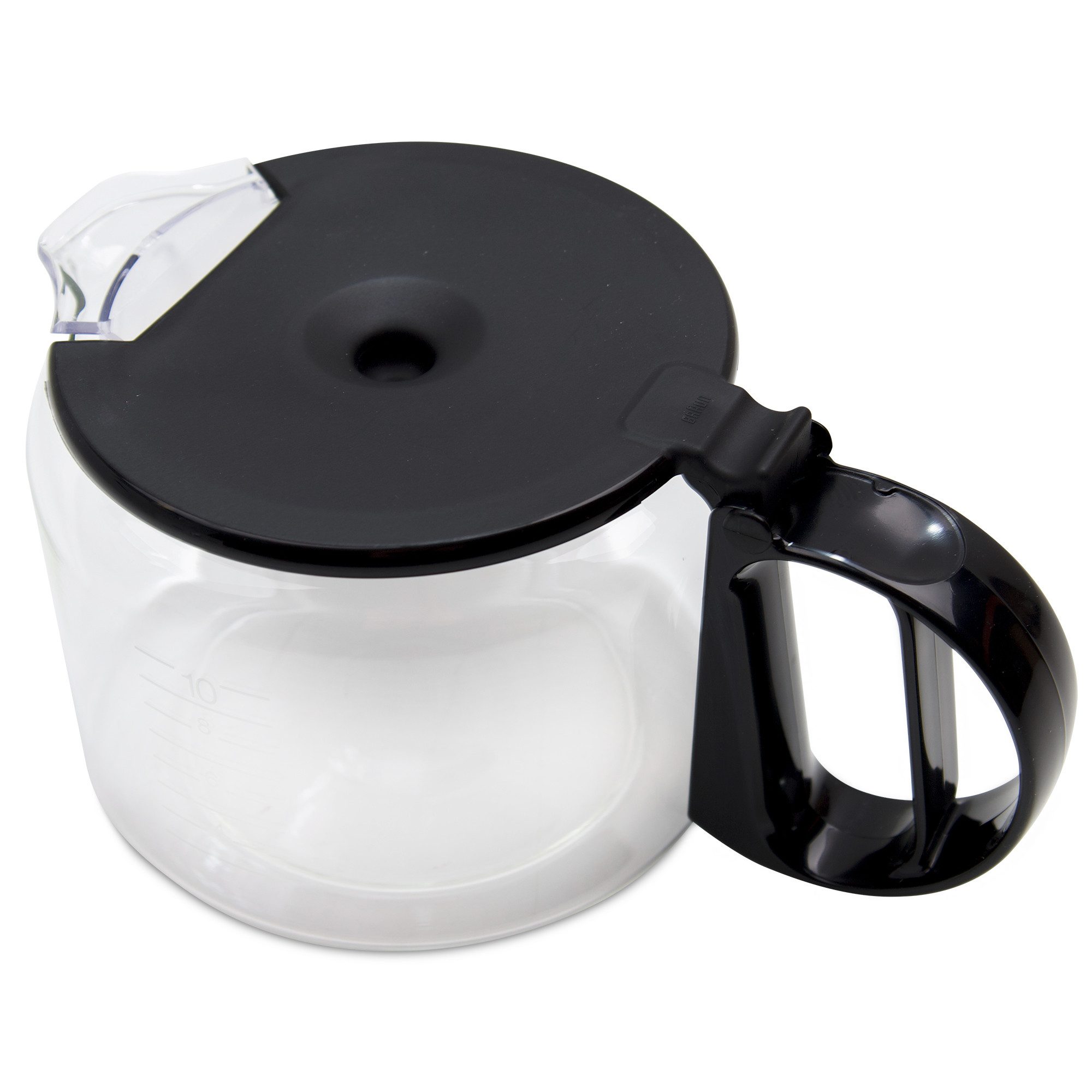 Braun Kaffeekanne Glaskanne AX13210010 Glaskaraffe 10 Tassen, mit Kunststoffdeckel für Filterkaffeemaschine