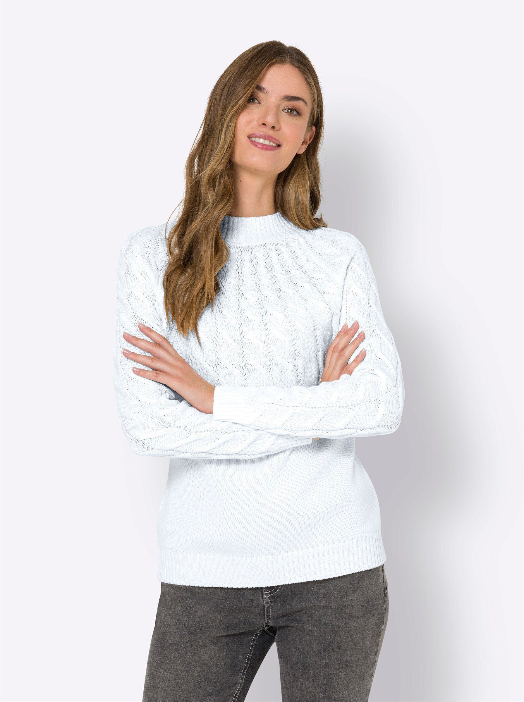 heine Strickpullover Stehkragenpullover günstig online kaufen