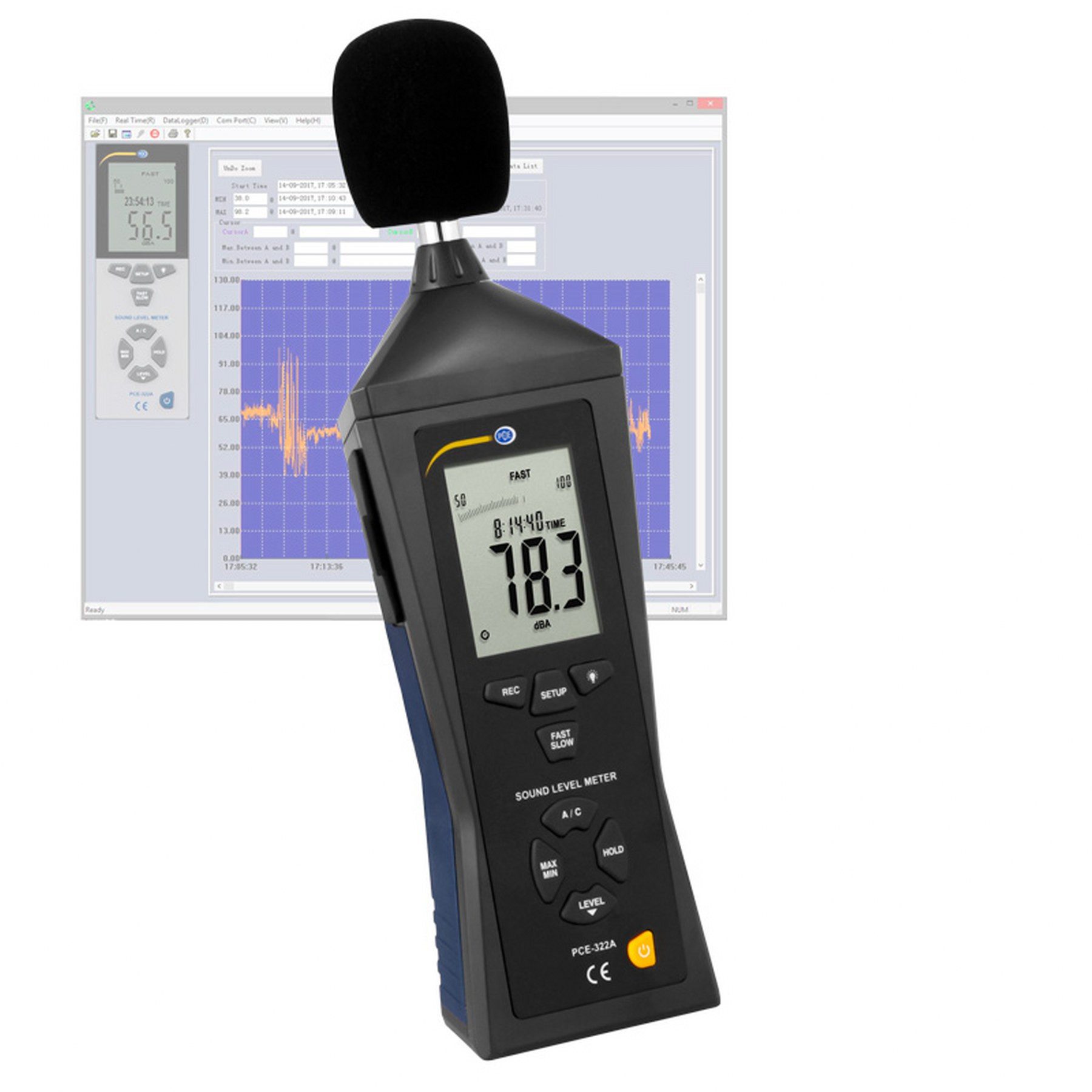 PCE Instruments Schallpegelmessgerät PCE Schallmessgerät PCE-322A