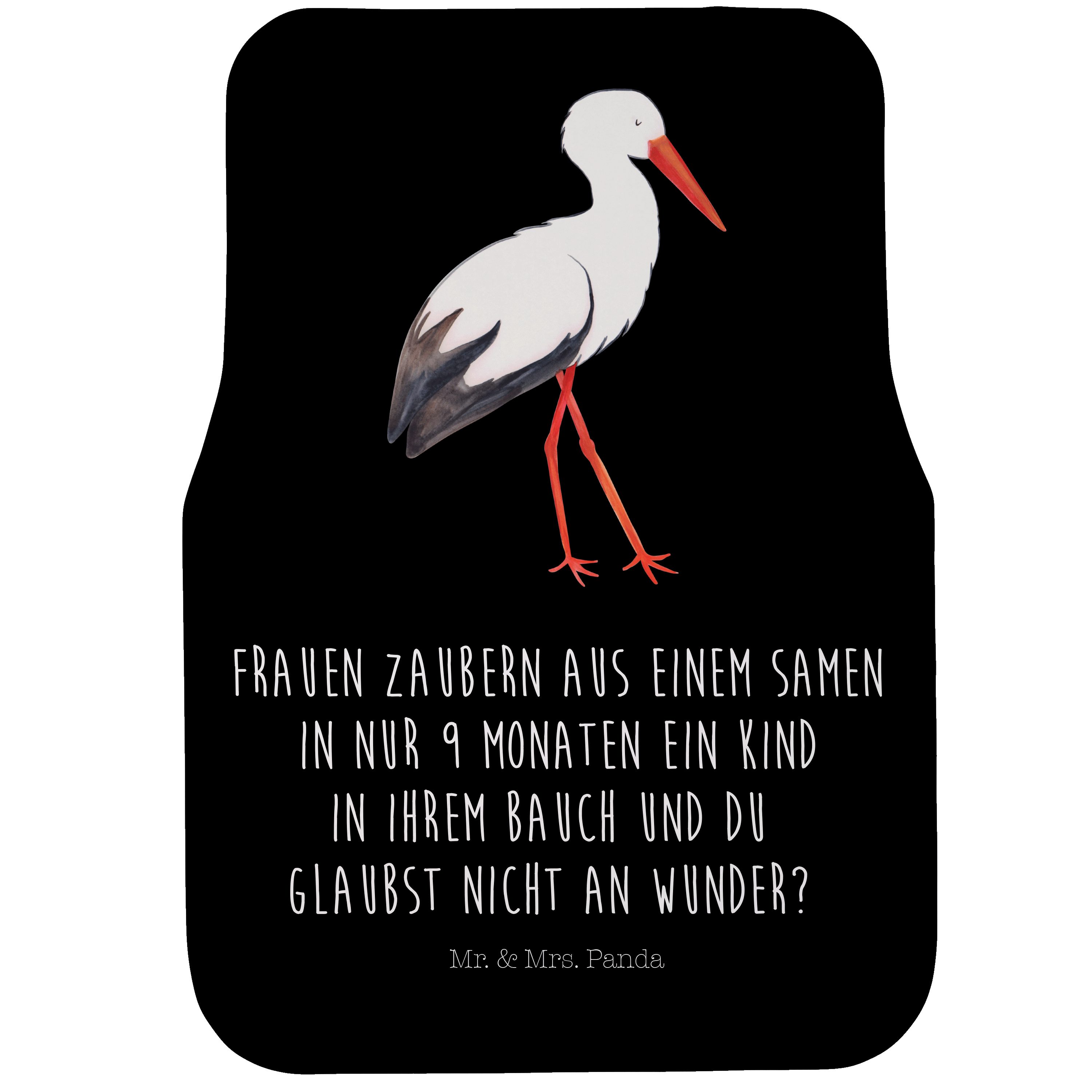 Fußmatte »Storch Schwarz Geschenk, Mütter, Autofußmatten, universal