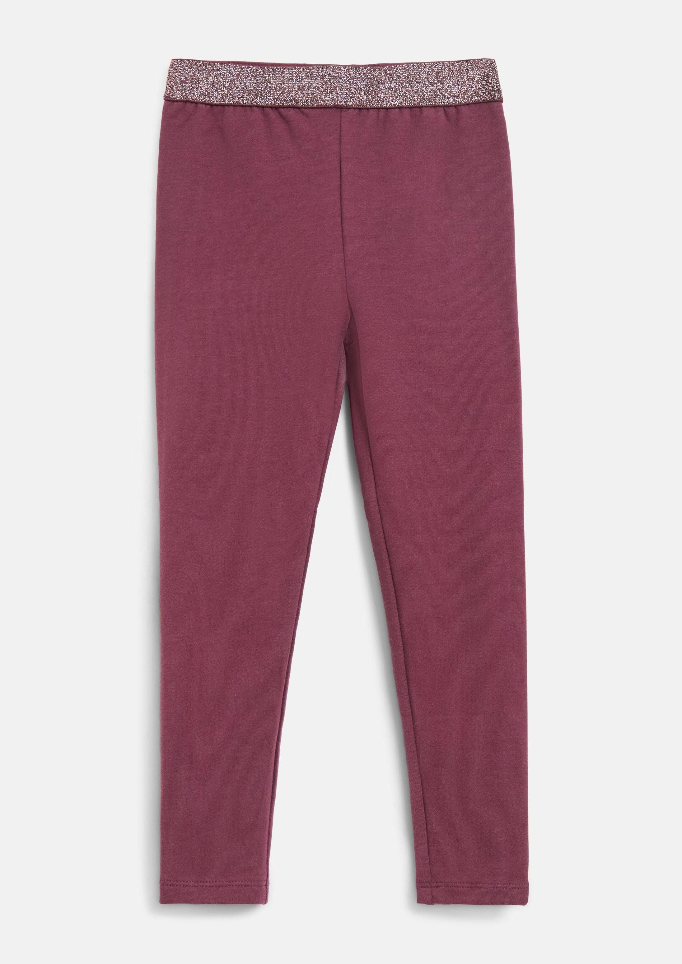 s.Oliver Leggings Leggings Kuschelige Ankle-Leggings mit Glitzerbund