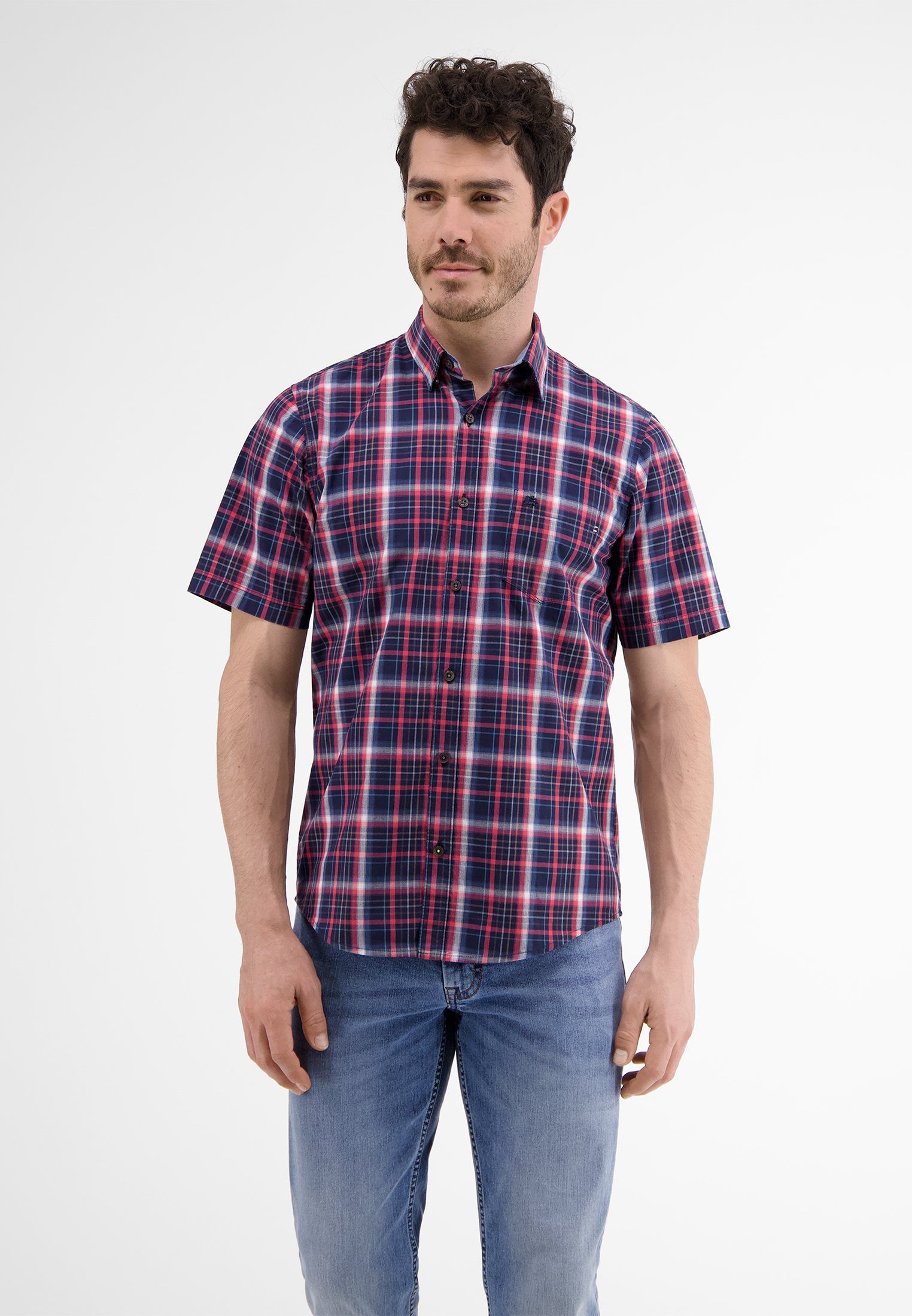 Kurzarmhemd LERROS Halbarmhemd *Poplin Check*