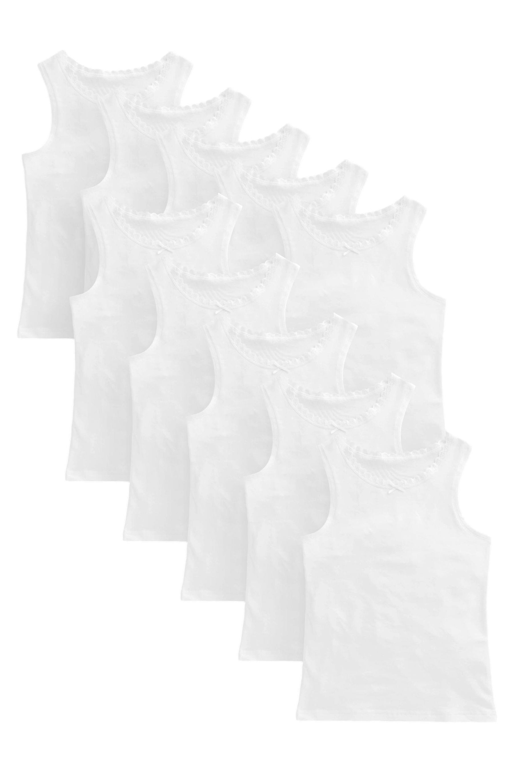Trägertop Trägertops mit Spitzenbesatz, 10er-Pack