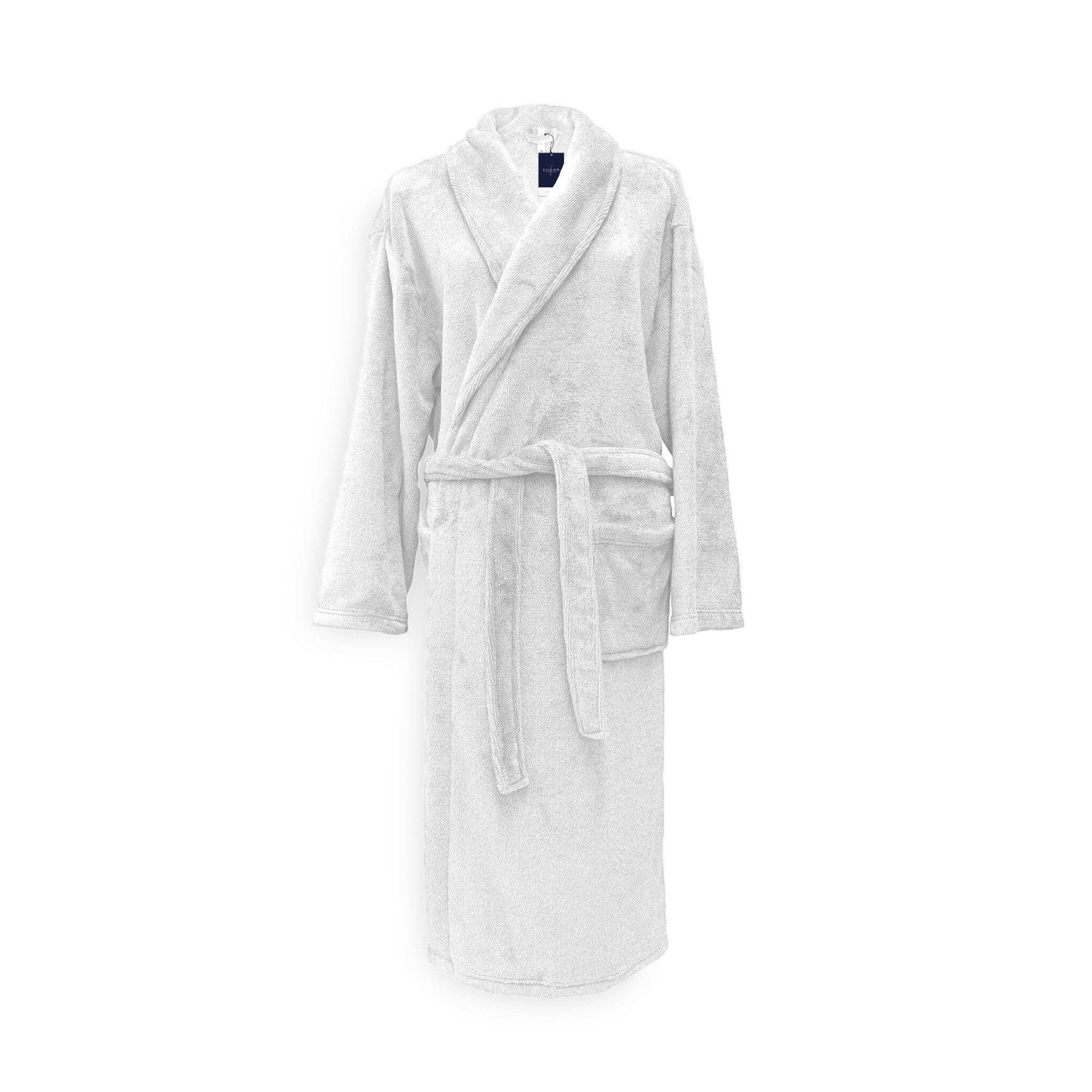 YELLOW Bademantel Bozzolo Bademantel Lang XL White Bademantel XL White Uni, Bademantel Morgenmantel