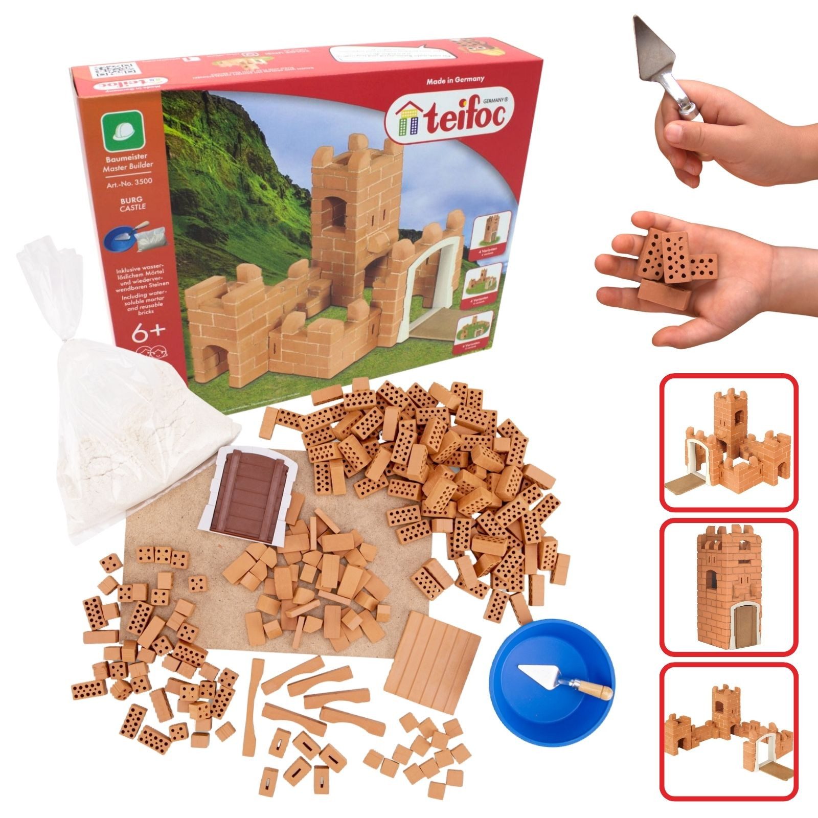 teifoc Burg Steinbaukasten, (Kreativspielzeug, 200 St., Bausatz), "spiel gu günstig online kaufen