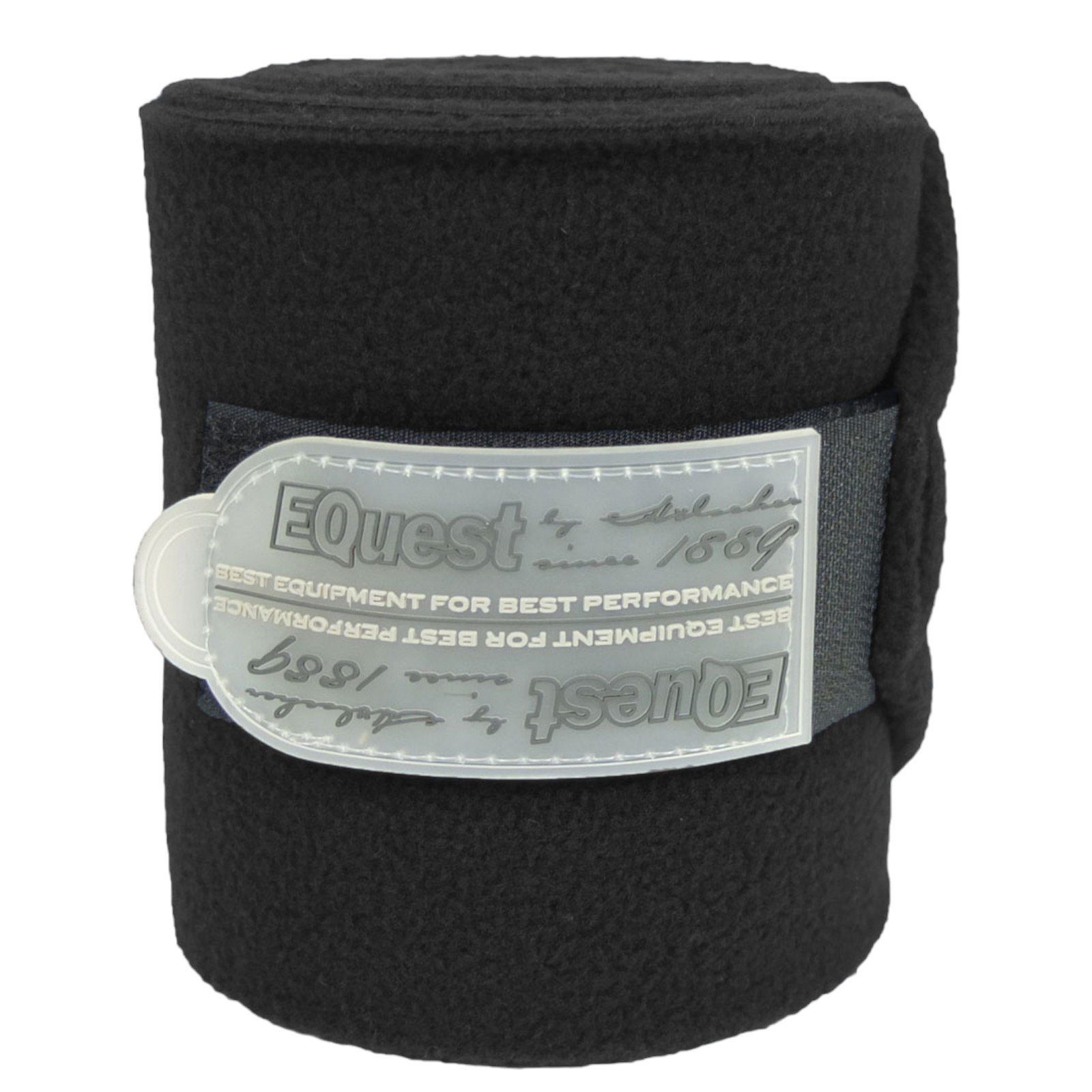 Pferdebandage Alpha Fleece Bandage für Pferde, 4er Set, Schwarz