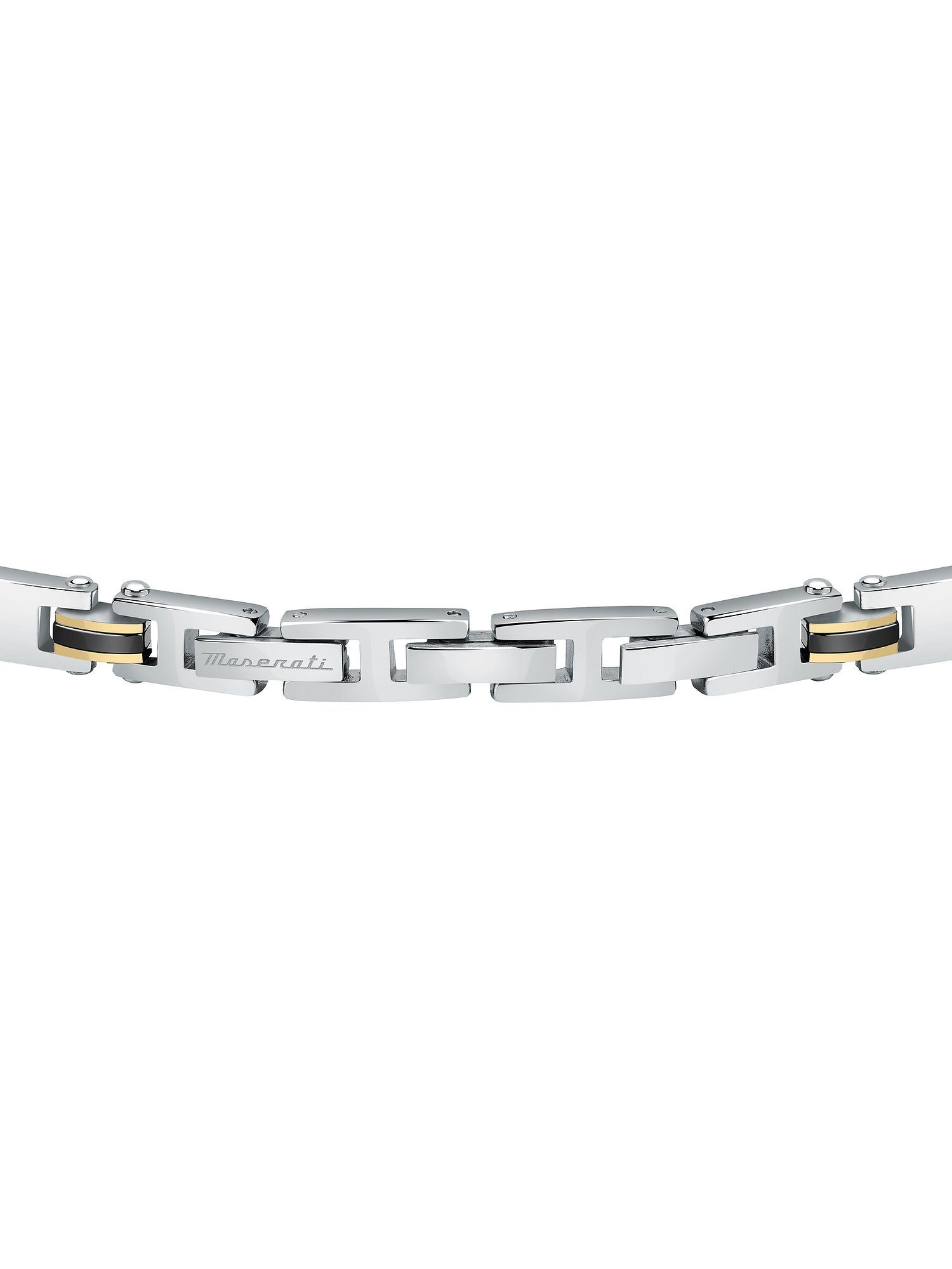 MASERATI Edelstahlarmband Maserati Herren-Armband Edelstahl, Keramik