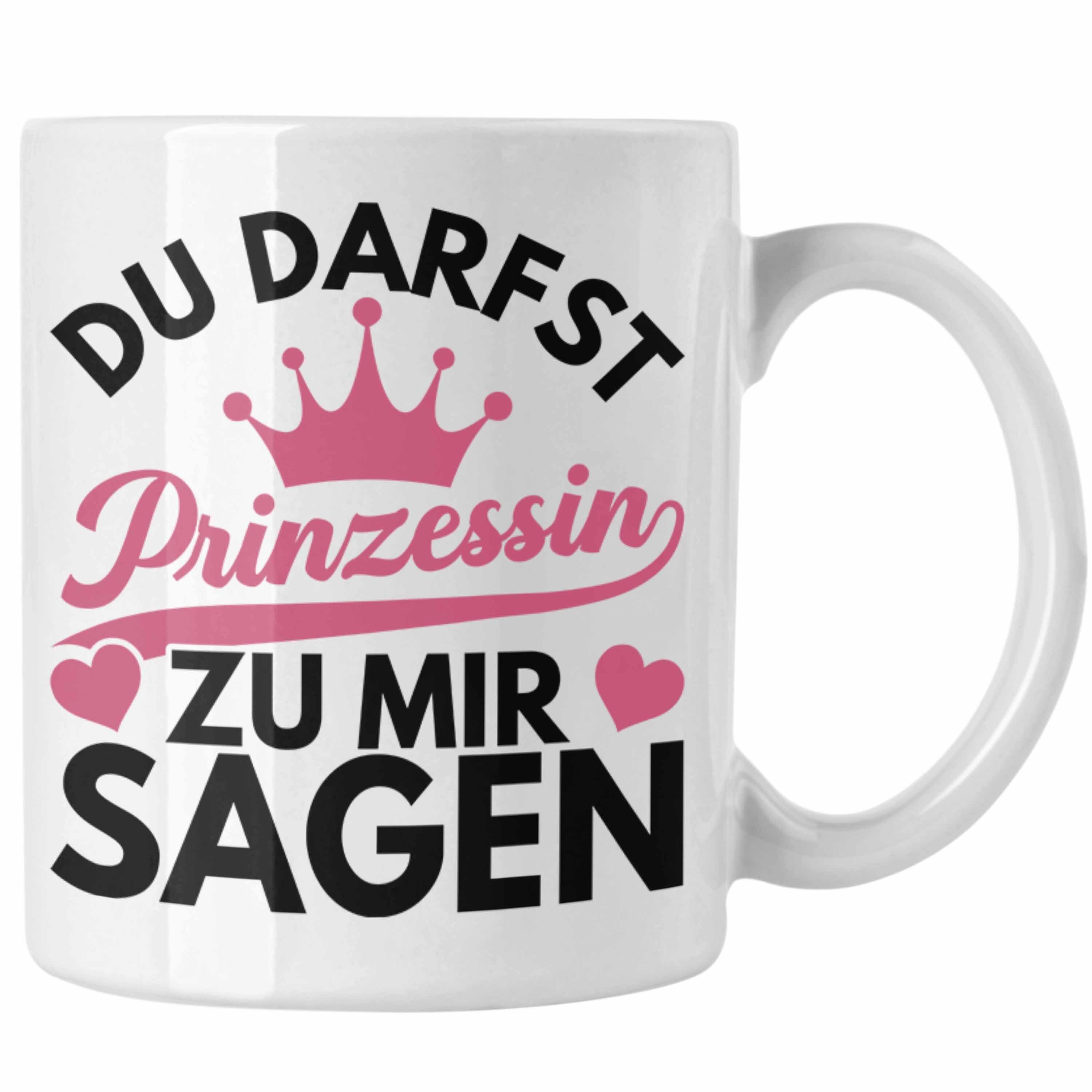 Trendation Tasse Trendation - Du Zicke Geschenk Tasse Prinzessin Weiss Jugendliche Zu Sagen Mädchen Mir Geschenk Teenager Darfst Lustiges