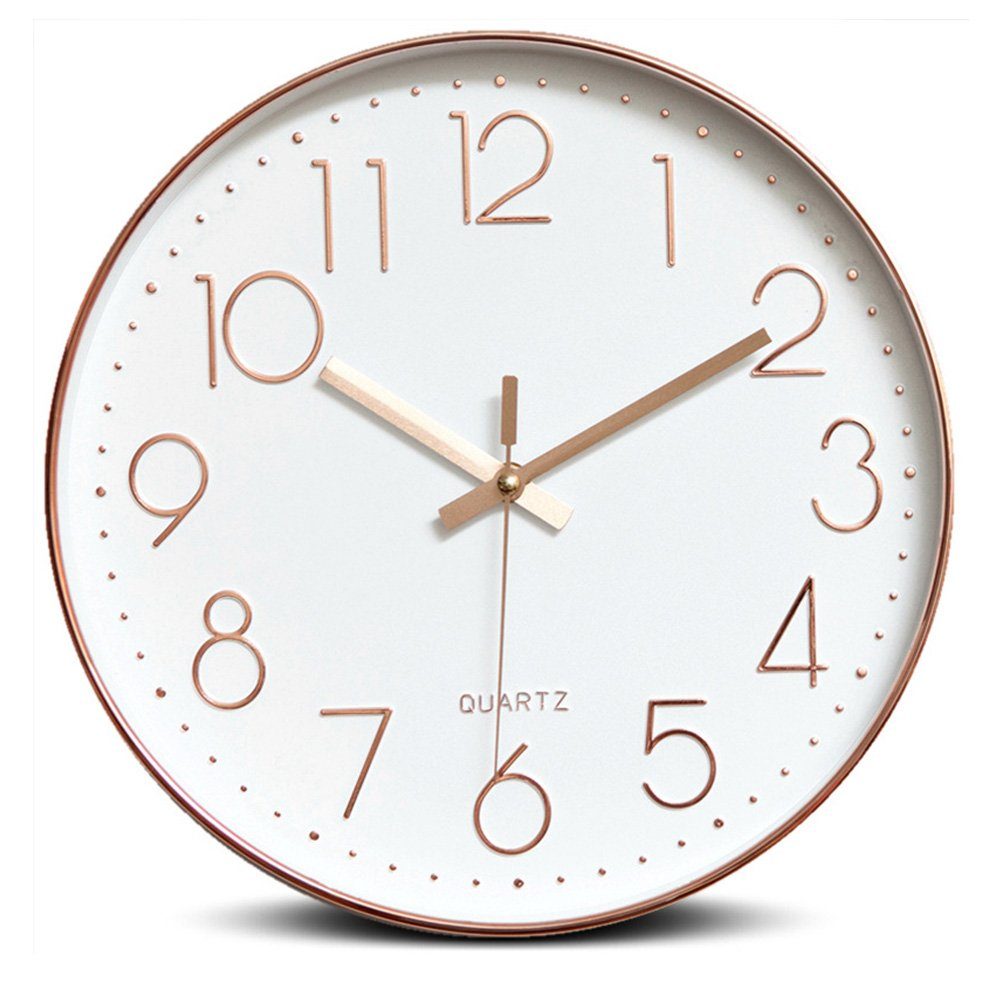 zggzerg Wanduhr 30cm Quartz Lautlos Wanduhr, ohne Ticken Runde dekorative W günstig online kaufen