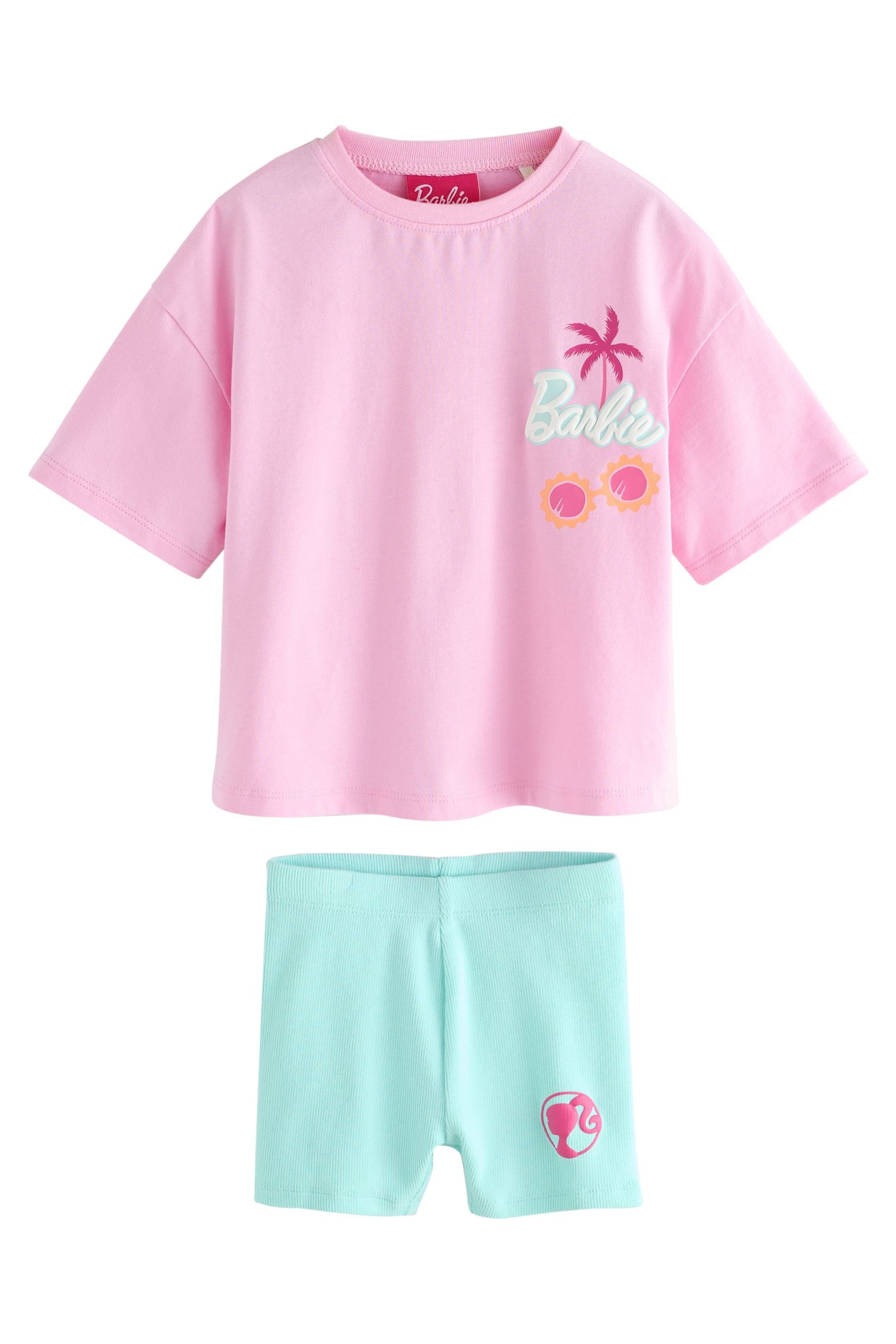 Next T-Shirt & Shorts Kurzarm-T-Shirt und Radlershorts im Set, Barbie (2-tlg)