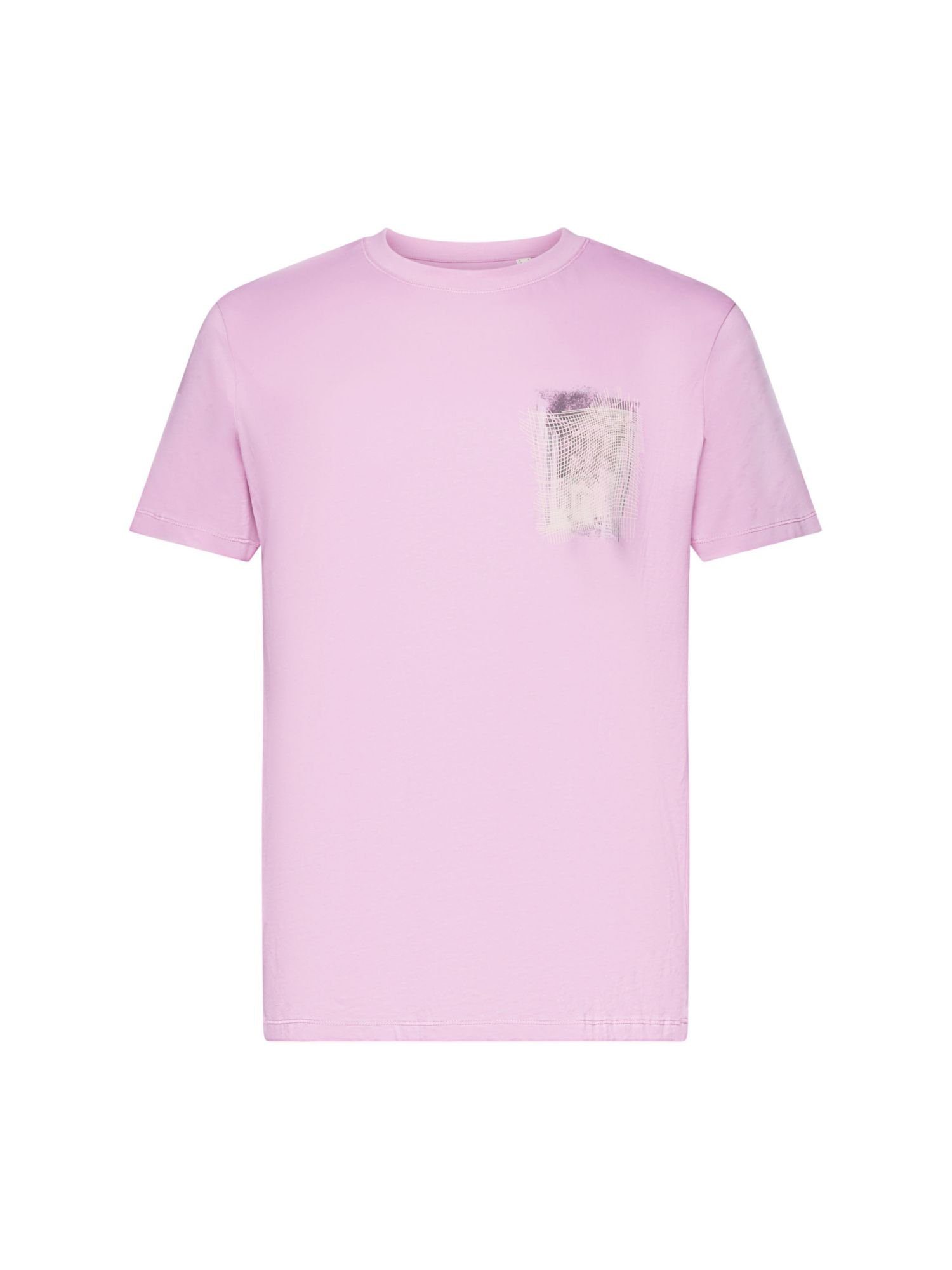 edc by Esprit T-Shirt Print-T-Shirt aus nachhaltiger Baumwolle (1-tlg) LILAC