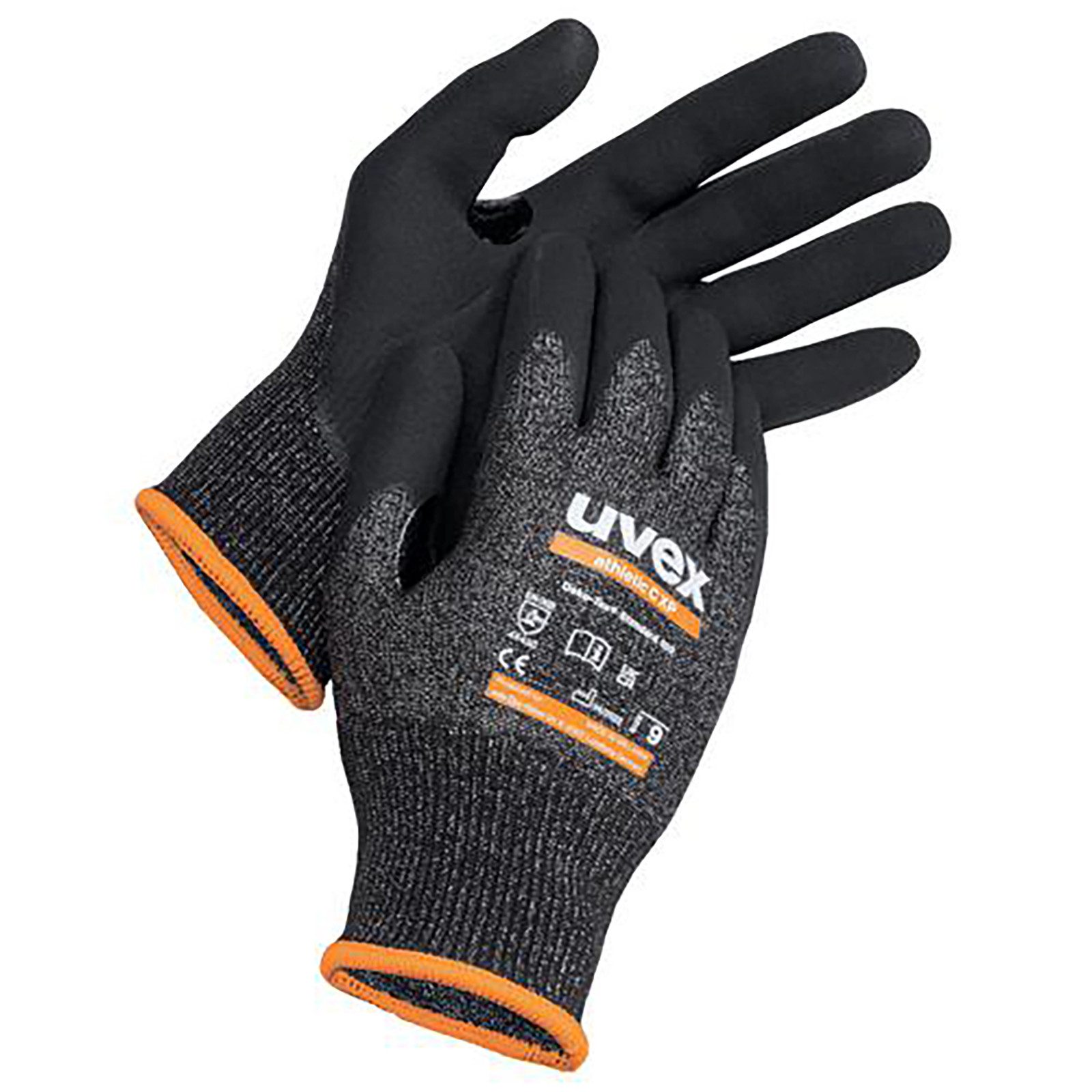 Arbeitshandschuh-Set Schutzhandschuh athletic C XP schwarz, orange