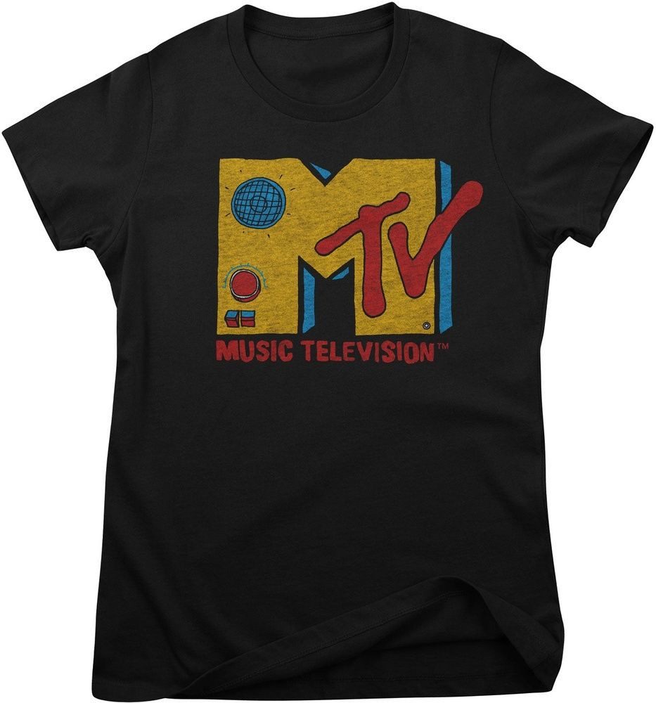 MTV T-Shirt MTV Radio Transistor Logo Girly Tee