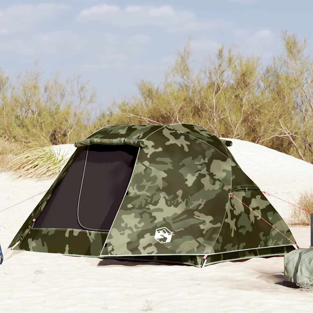 vidaXL Angelzelt Angelzelt 3 Personen Tarnmuster Wasserdicht, Personen: 3 (1 tlg)