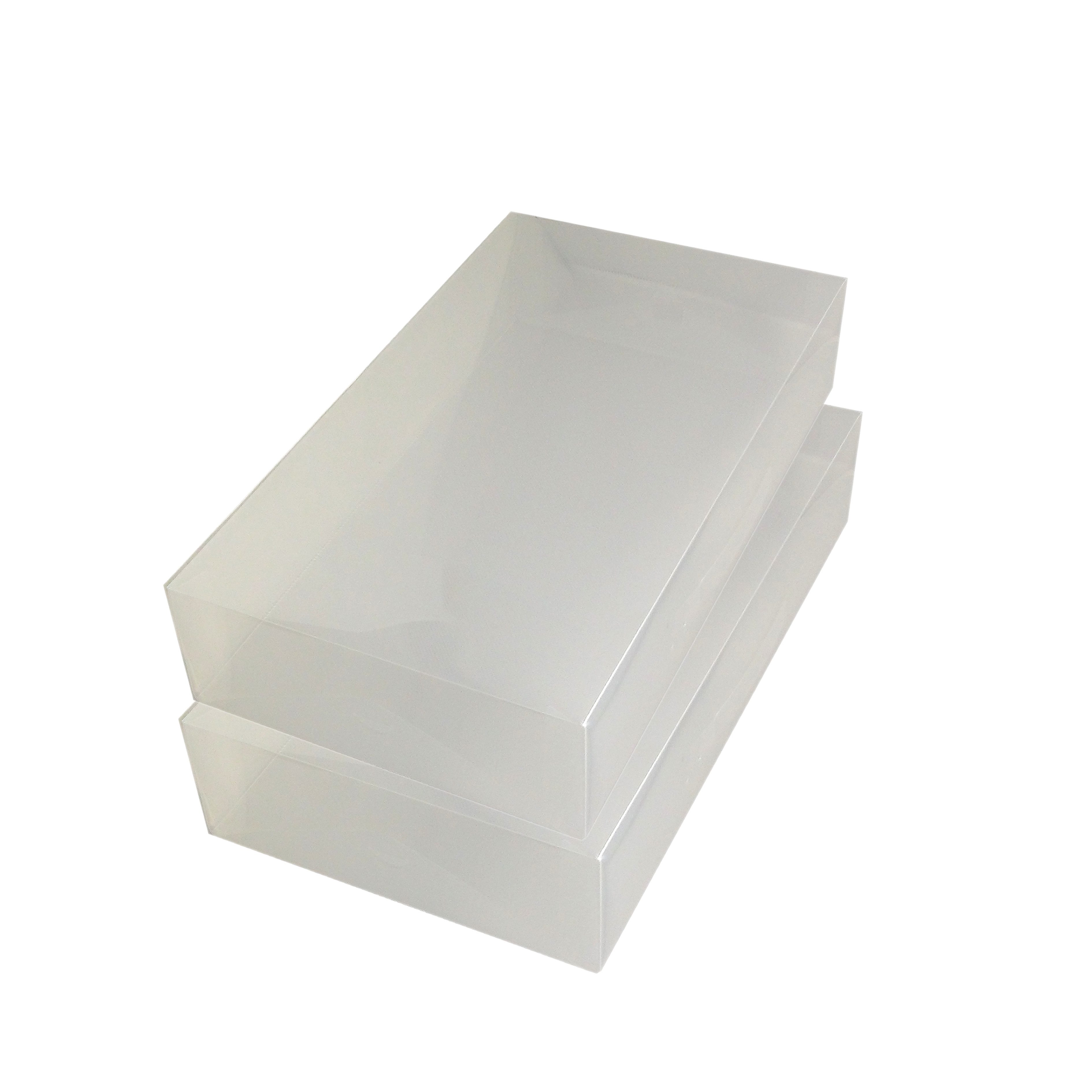 Dynasun Schuhbox Schuhbox PP384 (2 St), Transparente Schuh- und Stiefel-Aufbewahrungsbox für Schuhe, Stiefel