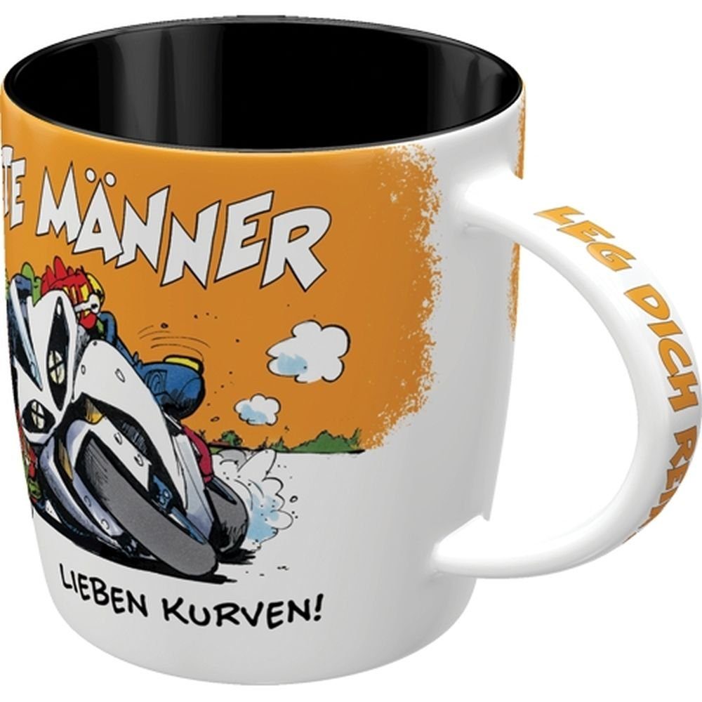 Nostalgic-Art Tasse Kaffeetasse - MOTOmania - Echte Männer lieben Kurven! – Bild 2 von 5