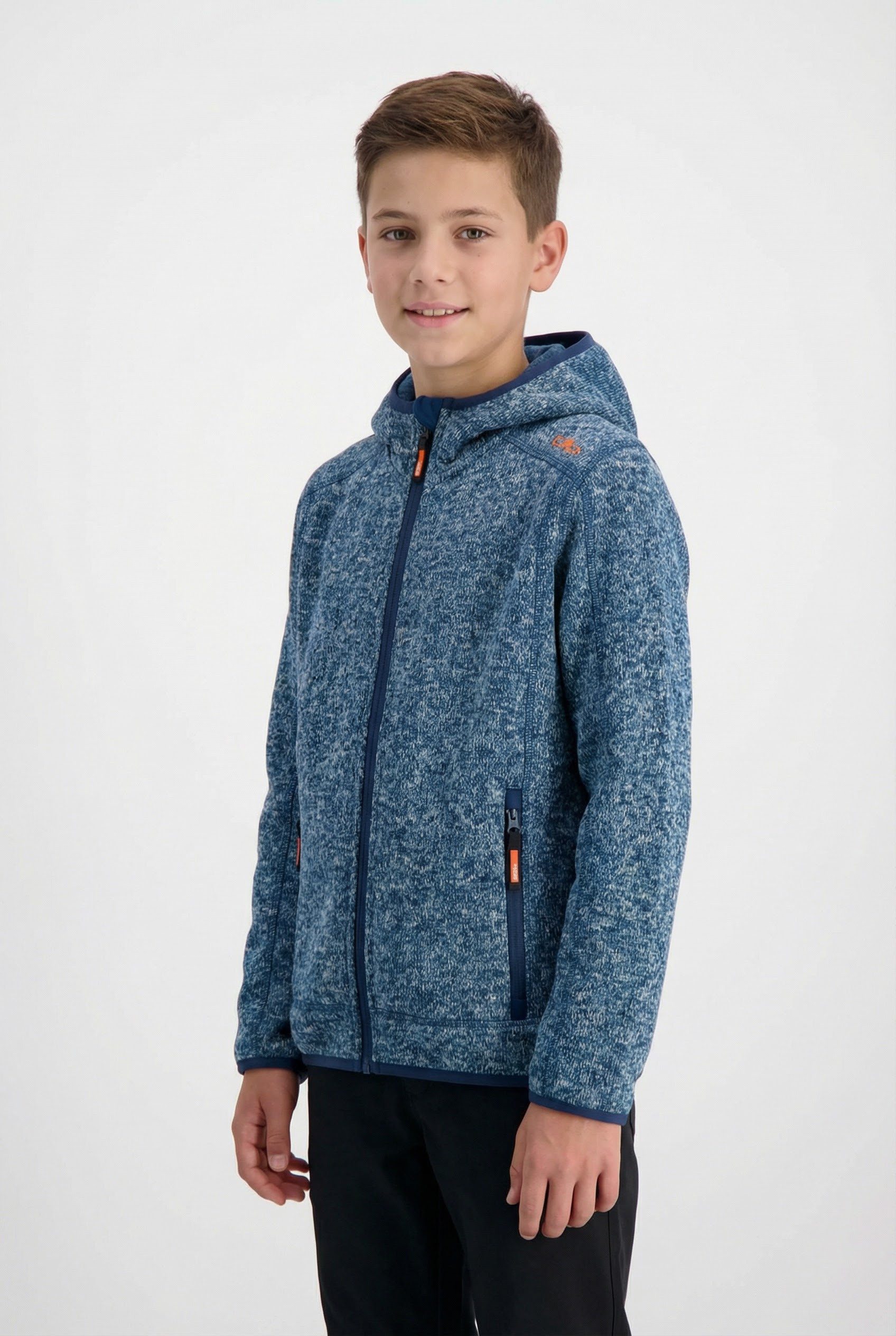 Strickfleecejacke KID JACKET FIXED HOOD