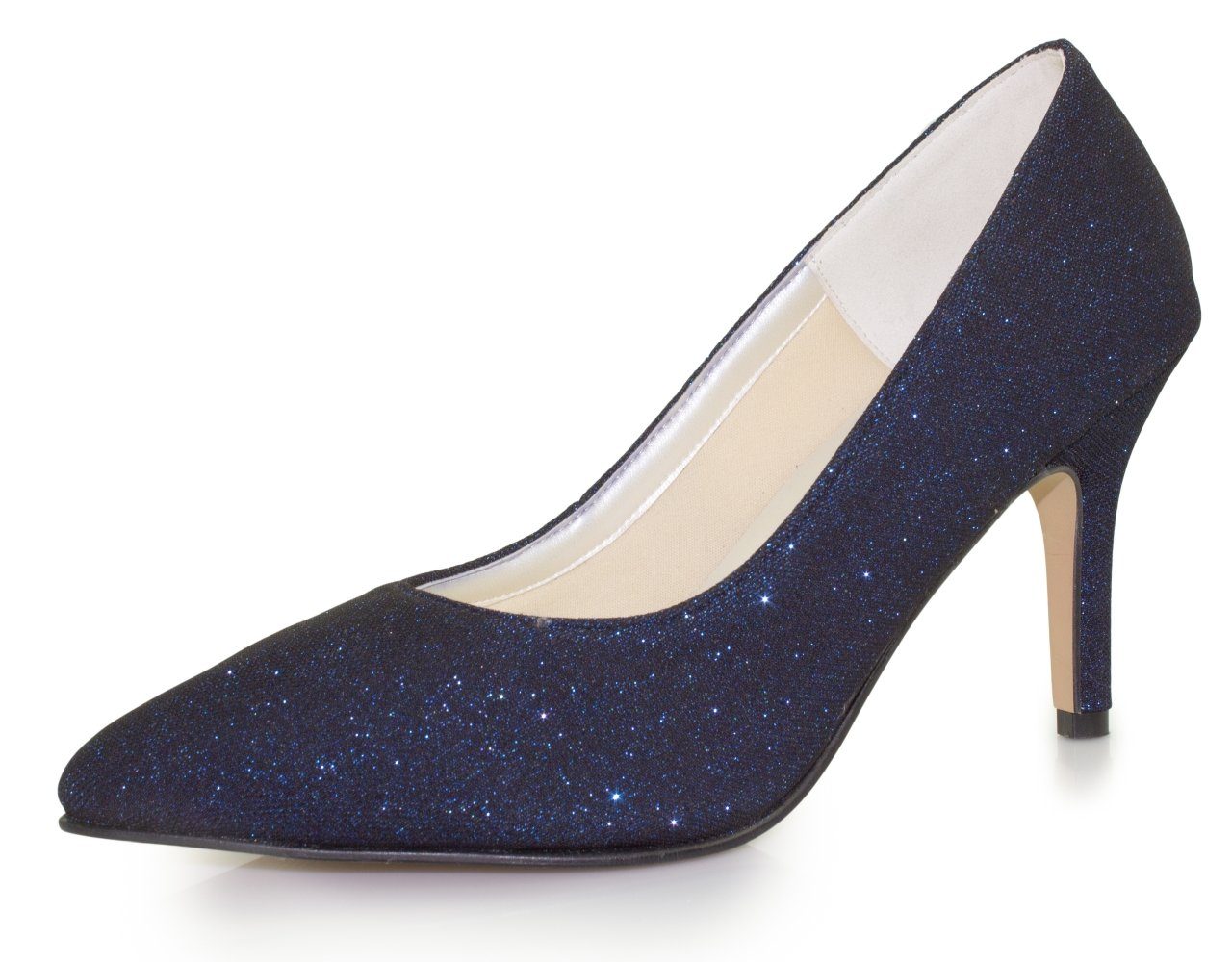 White Lady 938 magic-blue Softglitter Pumps