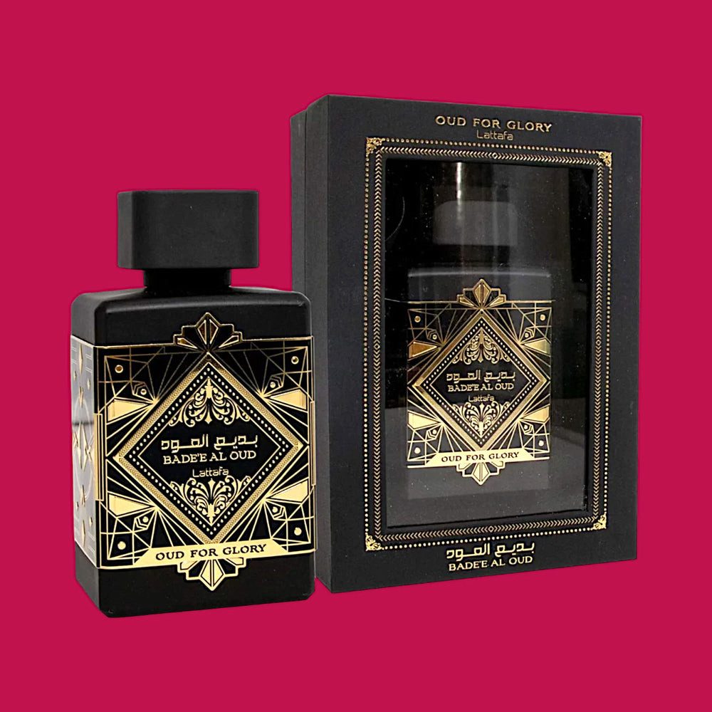 Lattafa Eau de Parfum Badee Al Oud Oud For Glory EDP oder Raumspray 100ml