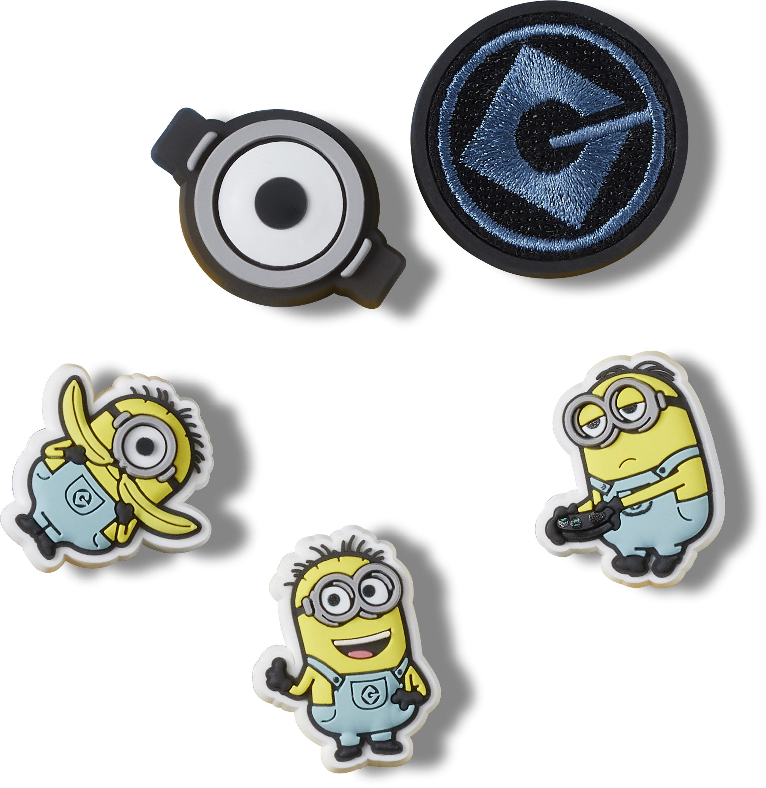 Crocs Schuhanstecker Jibbitz™ Minions (Set, 5-tlg., Kein Spielzeug. Nicht für Kinder unter 3 Jahren geeignet), Charm, Anstecker, Set mit Minions Motive