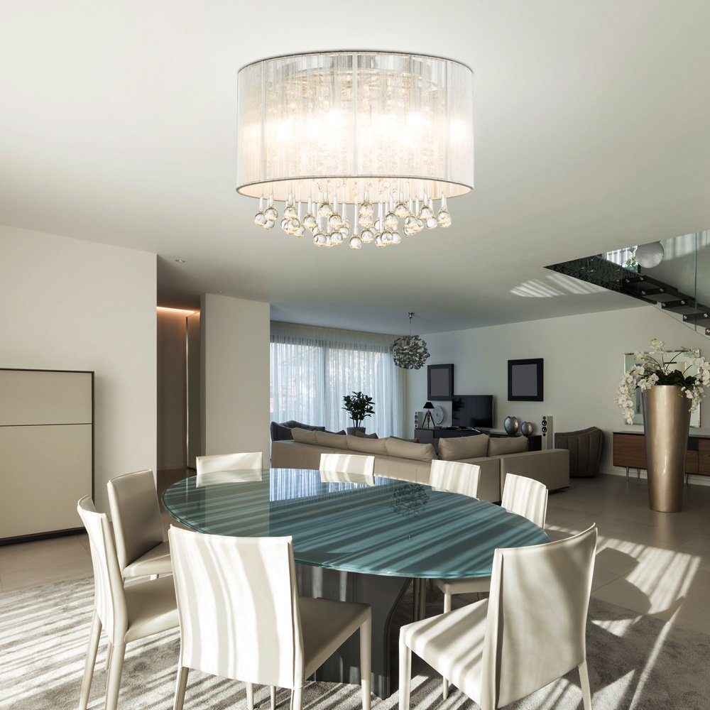 GLOBO LIGHTING LED Deckenleuchte, Leuchtmittel inklusive, Warmweiß, Deckenleuchte Glaskristalle Deckenlampe