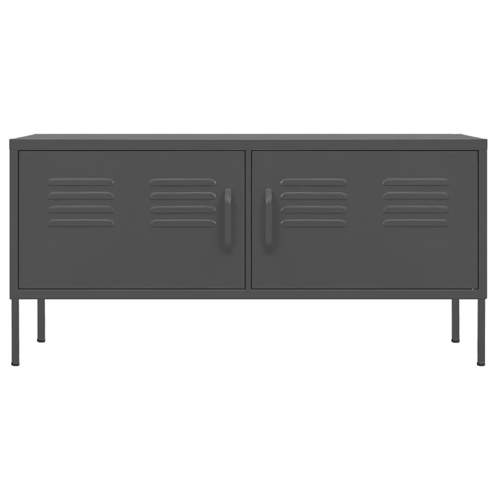 vidaXL TV-Schrank TV-Board Anthrazit 105x35x50 cm Stahl
