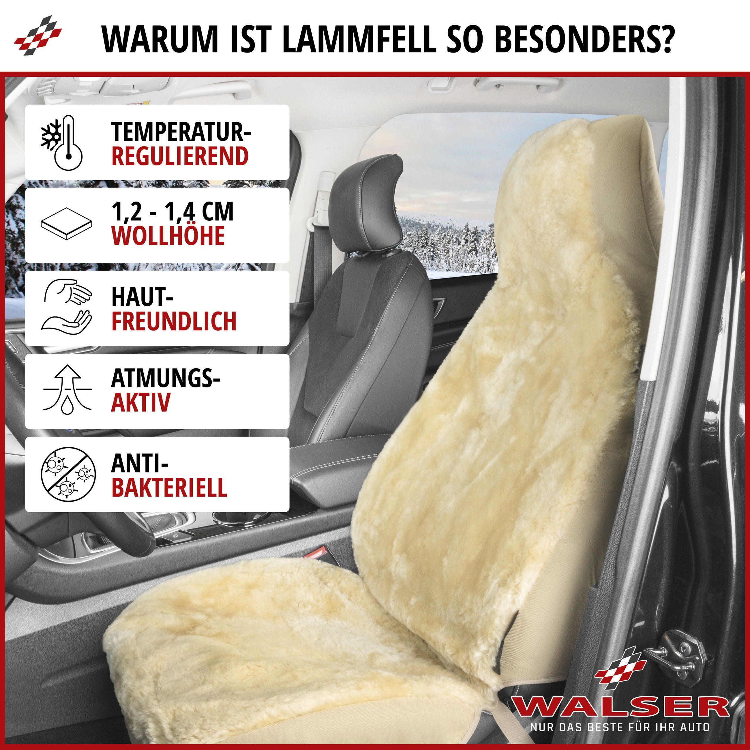 WALSER Autositzbezug Autositzbezug Zoya, 1 Vordersitzbezug 1tlg, 1-tlg.