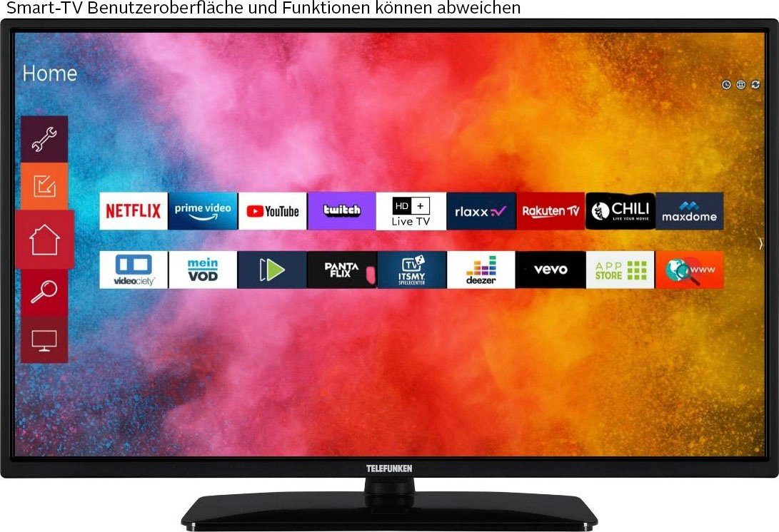 LCD-LED HD-ready, Smart- Telefunken (80 TV, Fernseher cm/32 Zoll, D32H554M1CWVI 12V-Anschluss)