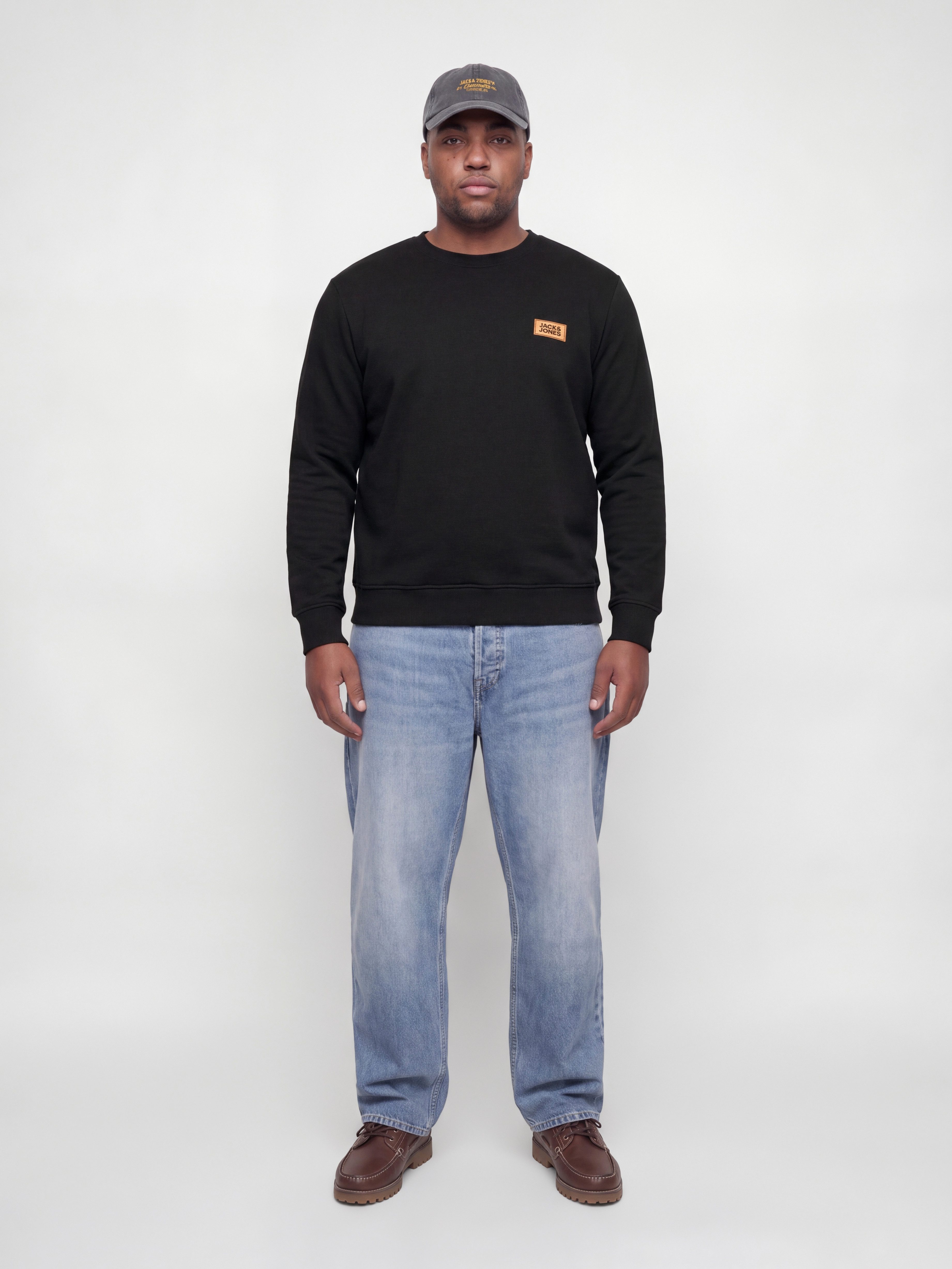 Jack & Jones PlusSize Sweatshirt JJRUSH SWEAT CREW NECK PLS Baumwollmischung, normal geschnitten – Bild 5 von 5