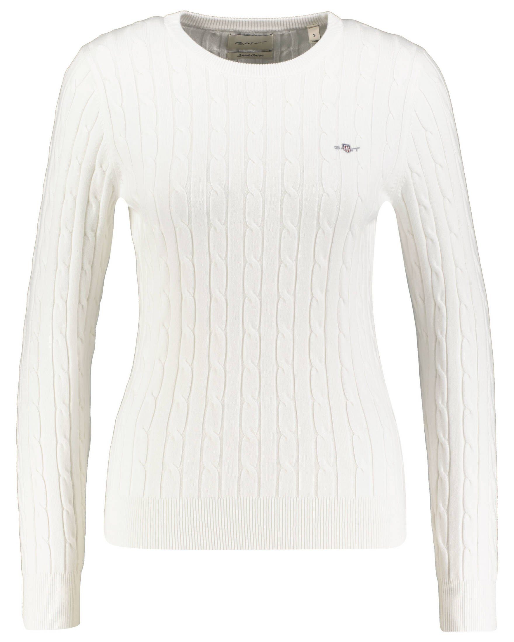 Gant Strickpullover Damen Strickpullover mit Zopfmuster günstig online kaufen