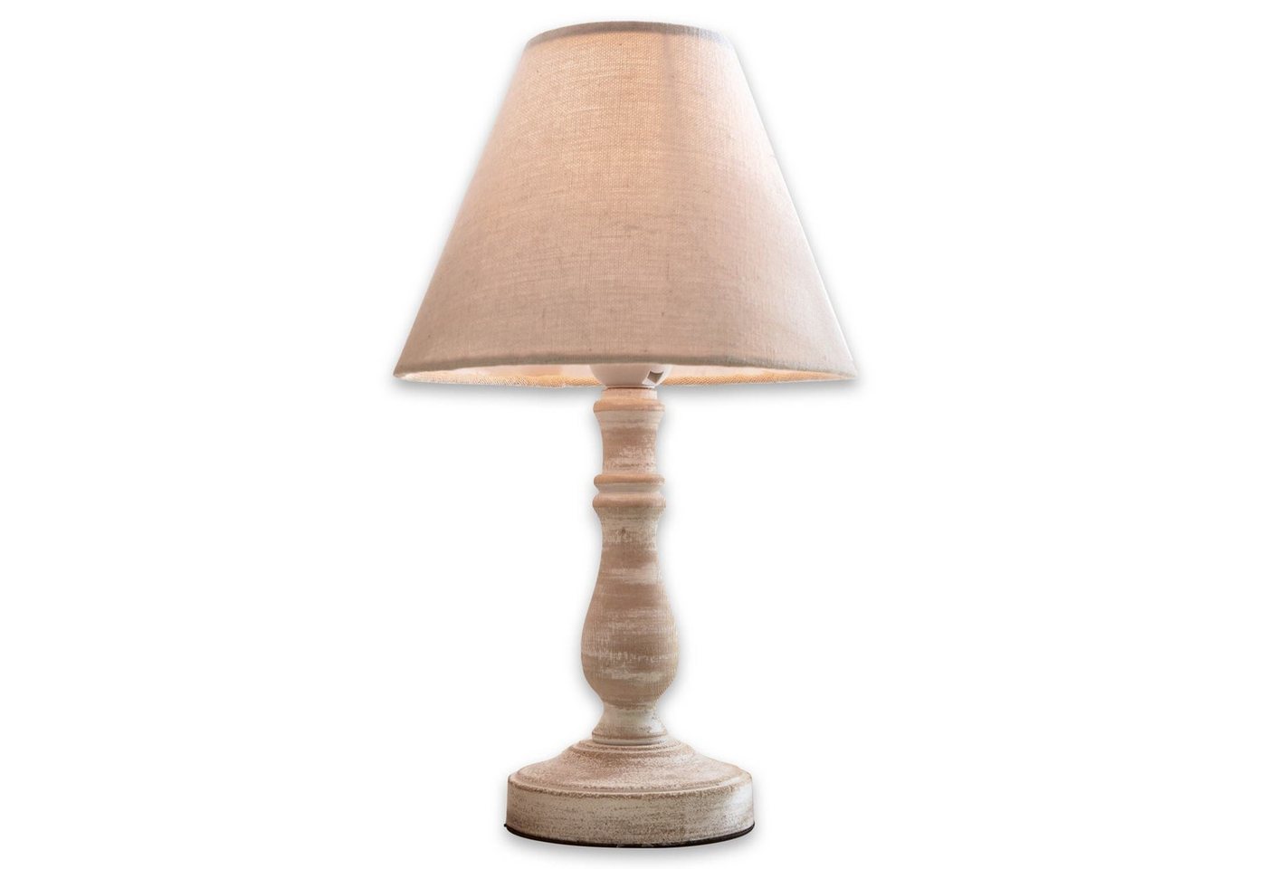 Mirabeau Tischleuchte Tischlampe Kayenta leinen/antikweiß