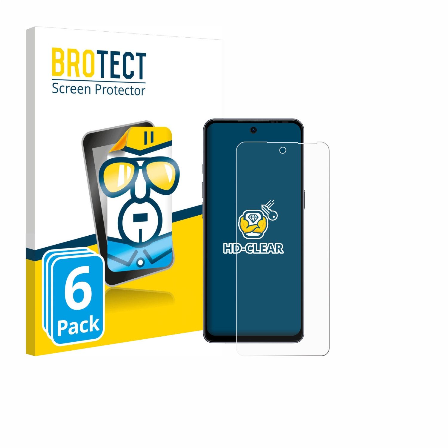 BROTECT Displayschutzfolie Schutzfolie für Ulefone Note 18 Pro, 6 Stück, Displayschutz Schutz Folie Klar Transparent