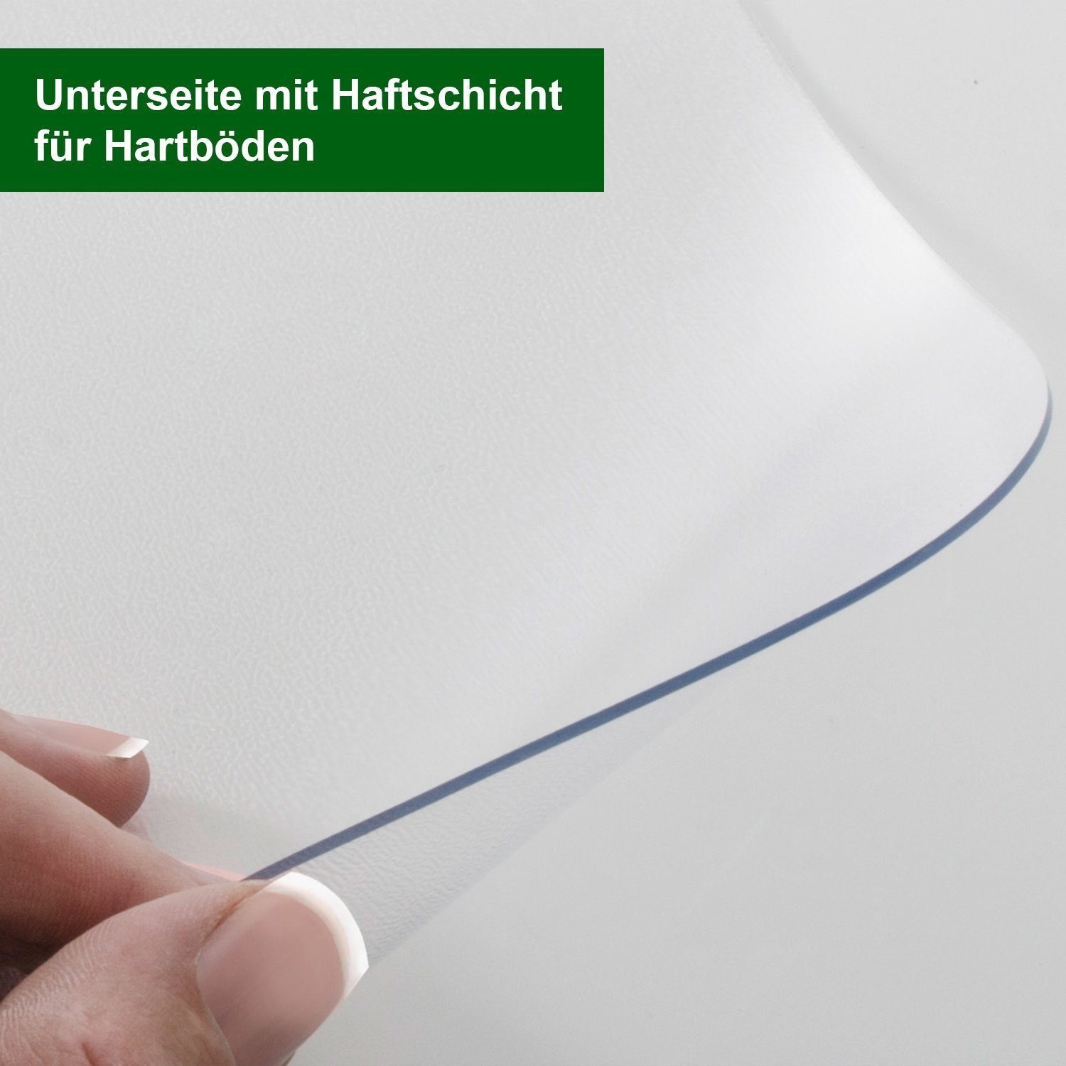 Floordirekt Bodenschutzmatte für Hartböden aus Vinyl, Transparent