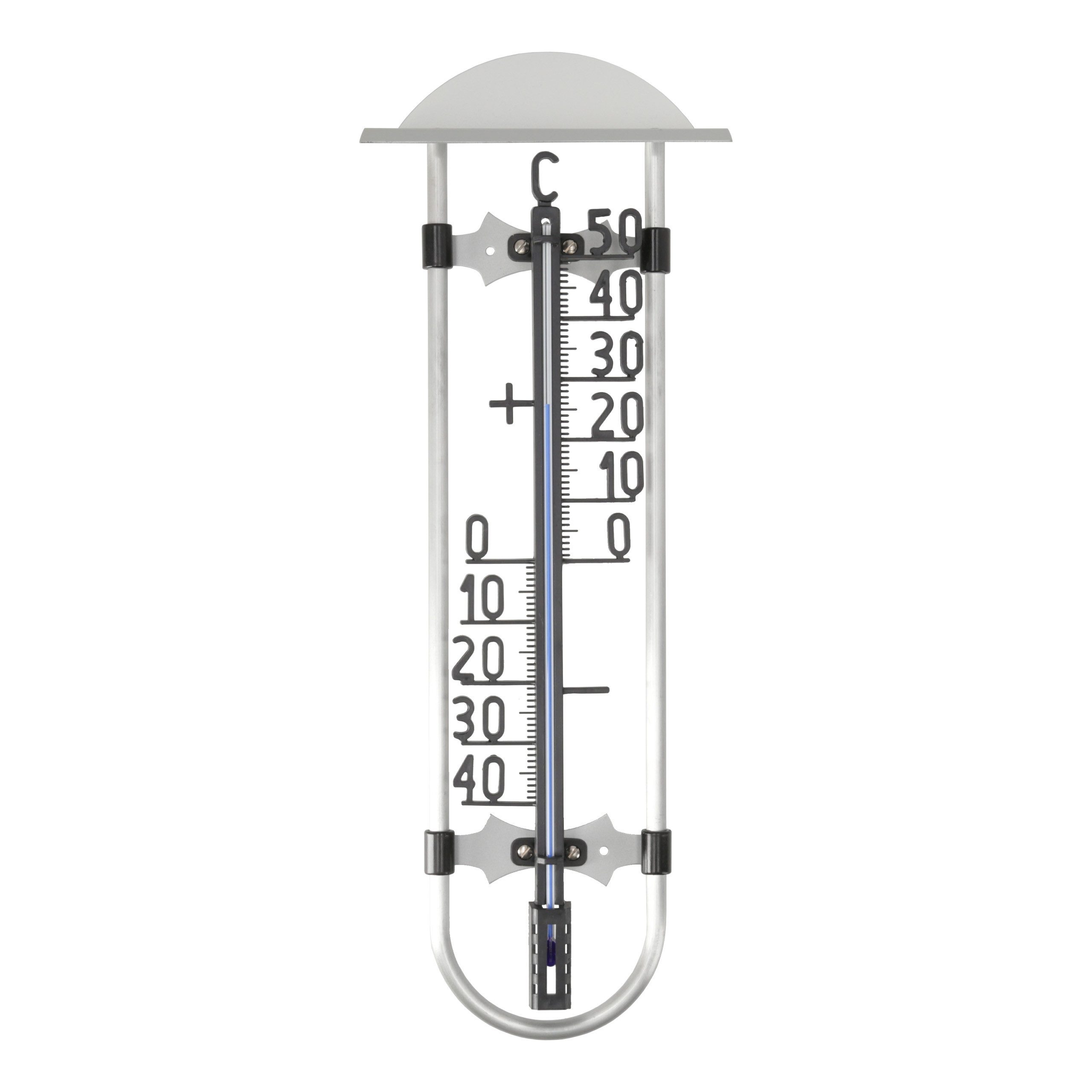 Lantelme Gartenthermometer Lantelme Gartenthermometer Schwarz 49 cm Kunststoff mit Metallrahmen, 1-tlg.