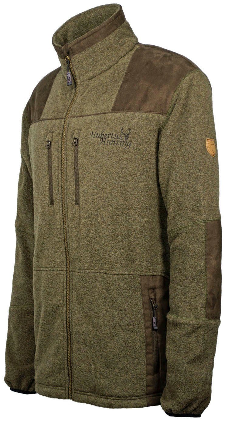 Hubertus® Hunting Outdoorjacke Jagd-Fleecejacke "Lahti" oliv/braun Jagdjacke Outdoorjacke von Oefele