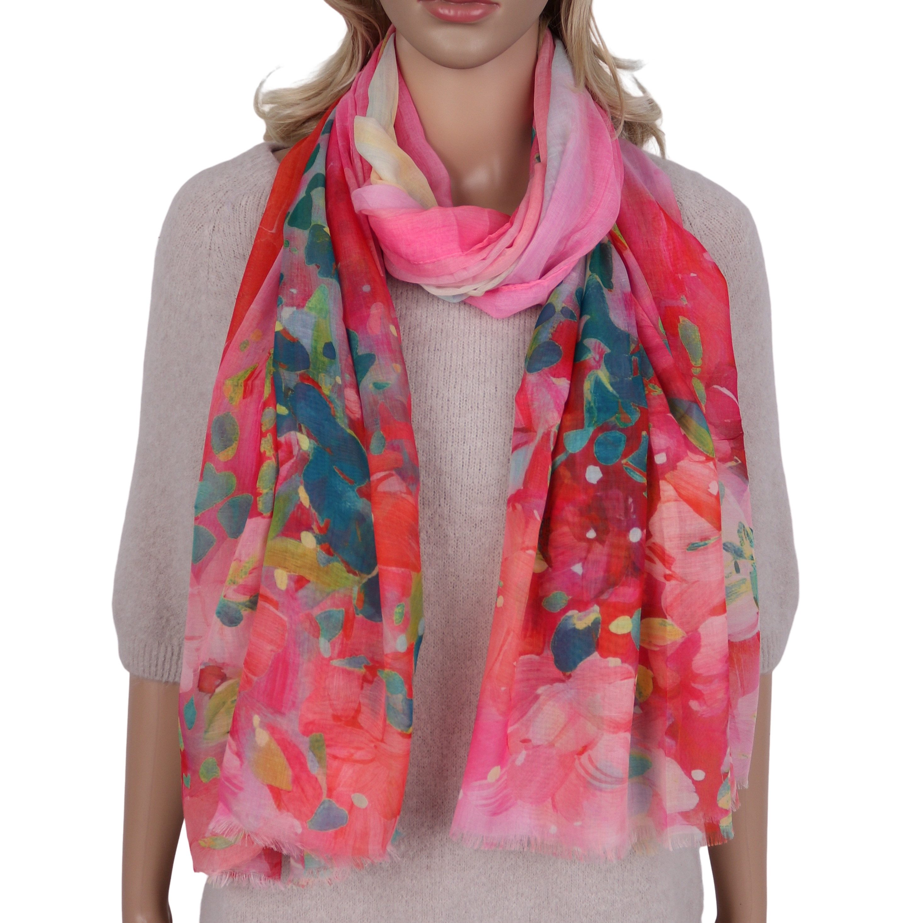 MIRROSI Modeschal Weicher & Leicht Großes Schal, ca.90x180cm, Schönes Muster, (aus 80% Viskose, Atemberaubende Designs), Damen Halstuch Stola ideal für Frühling, Sommer und Herbst