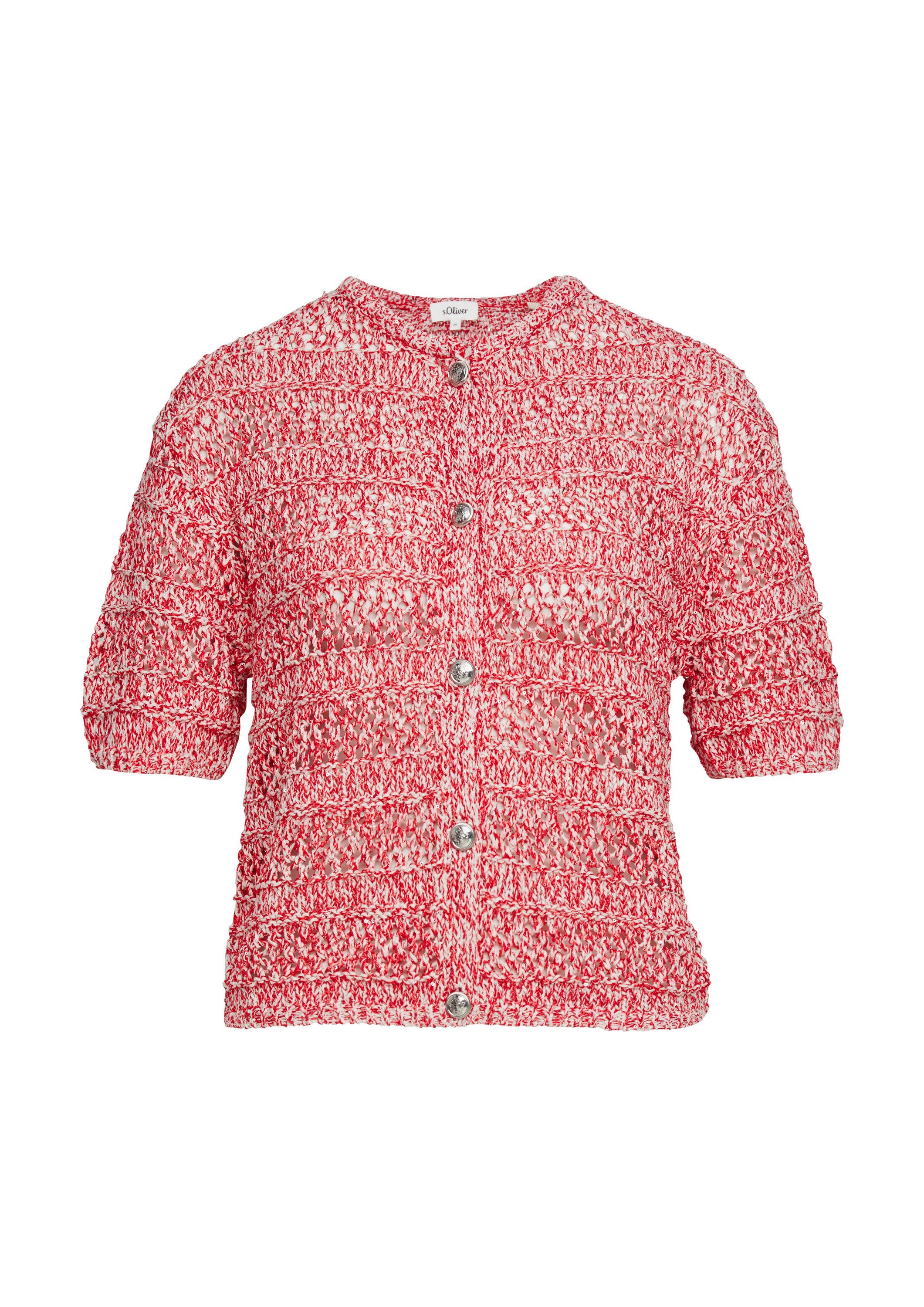 s.Oliver Cardigan Strickjacke Ajour-Strickjacke mit Glitzereffekt günstig online kaufen