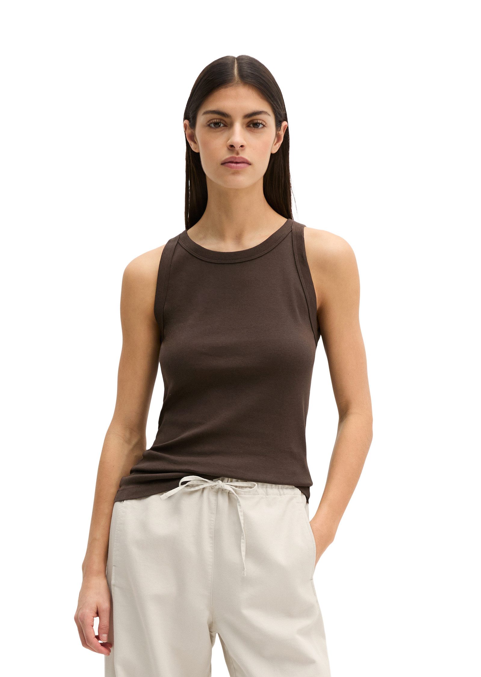 Marc O'Polo T-Shirt aus Organic-Cotton-Rib-Jersey günstig online kaufen