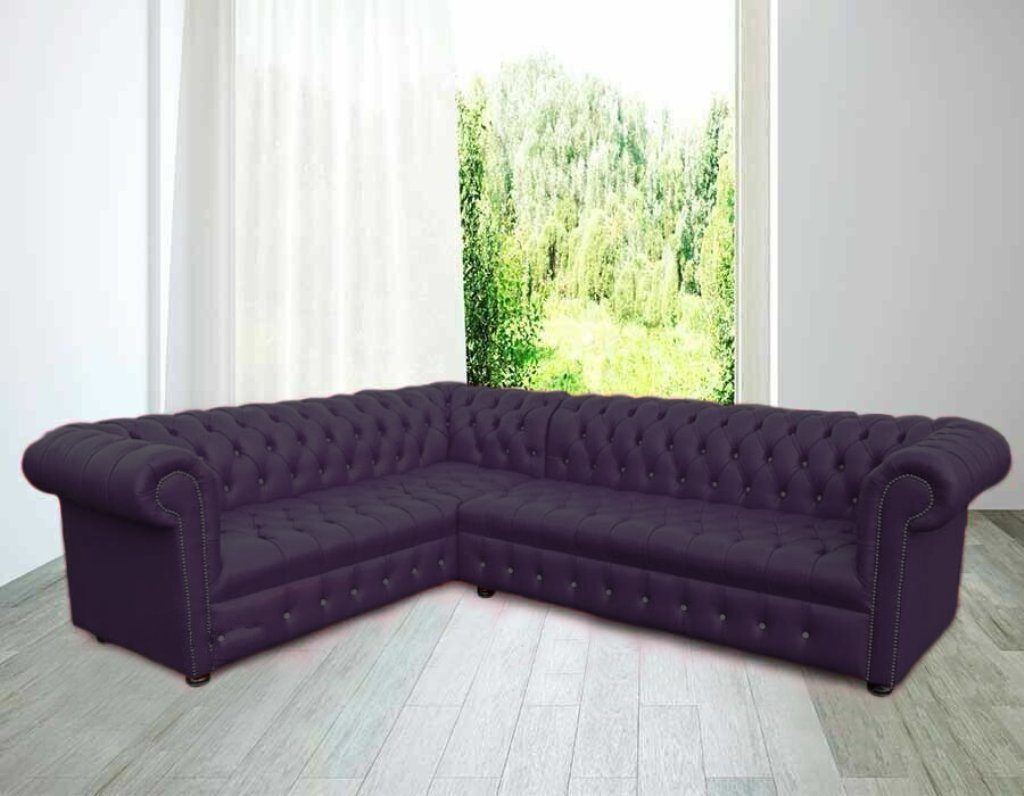Couch Made Chesterfield-Sofa 210x300cm Europe Maßfertigung Sofort, 2 Ecksofa Chesterfield Teile, JVmoebel in Luxus Sofa
