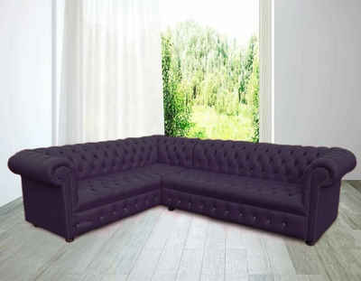 JVmoebel Chesterfield-Sofa Chesterfield Ecksofa Couch 210x300cm Maßfertigung Luxus Sofa Sofort, 2 Teile, Made in Europe