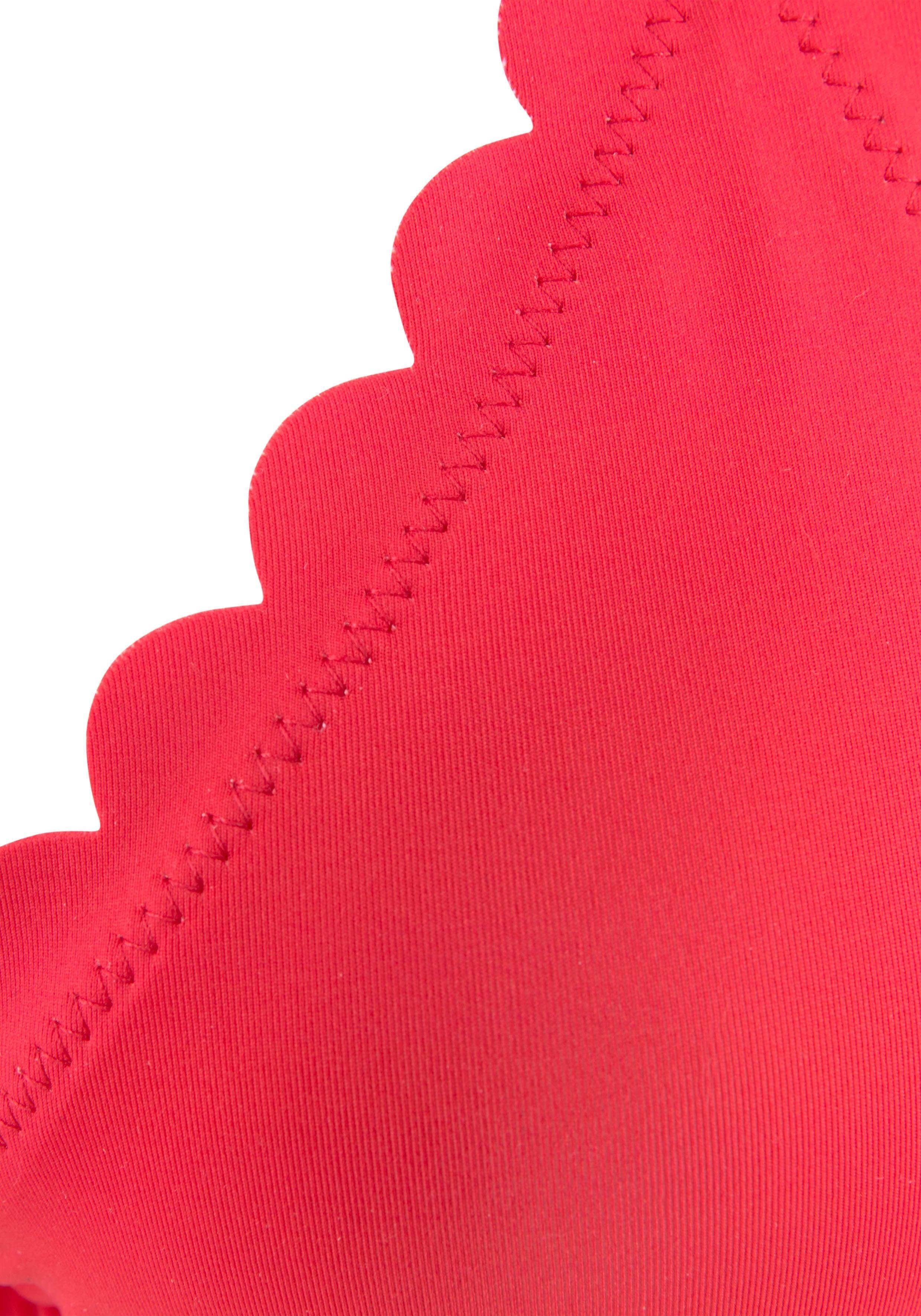 LASCANA Triangel-Bikini-Top Scallop, mit gelaserter Wellenkannte – Bild 4 von 5