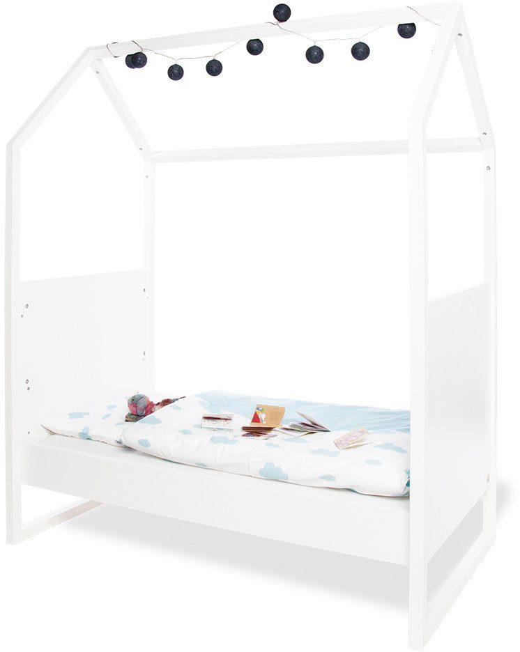 Möbel Babymöbel Pinolino® Babyzimmer-Komplettset Hilda & Pan, (Set, 3-St), breit; Made in Europe; mit Hausbett, Wickelkommode & 