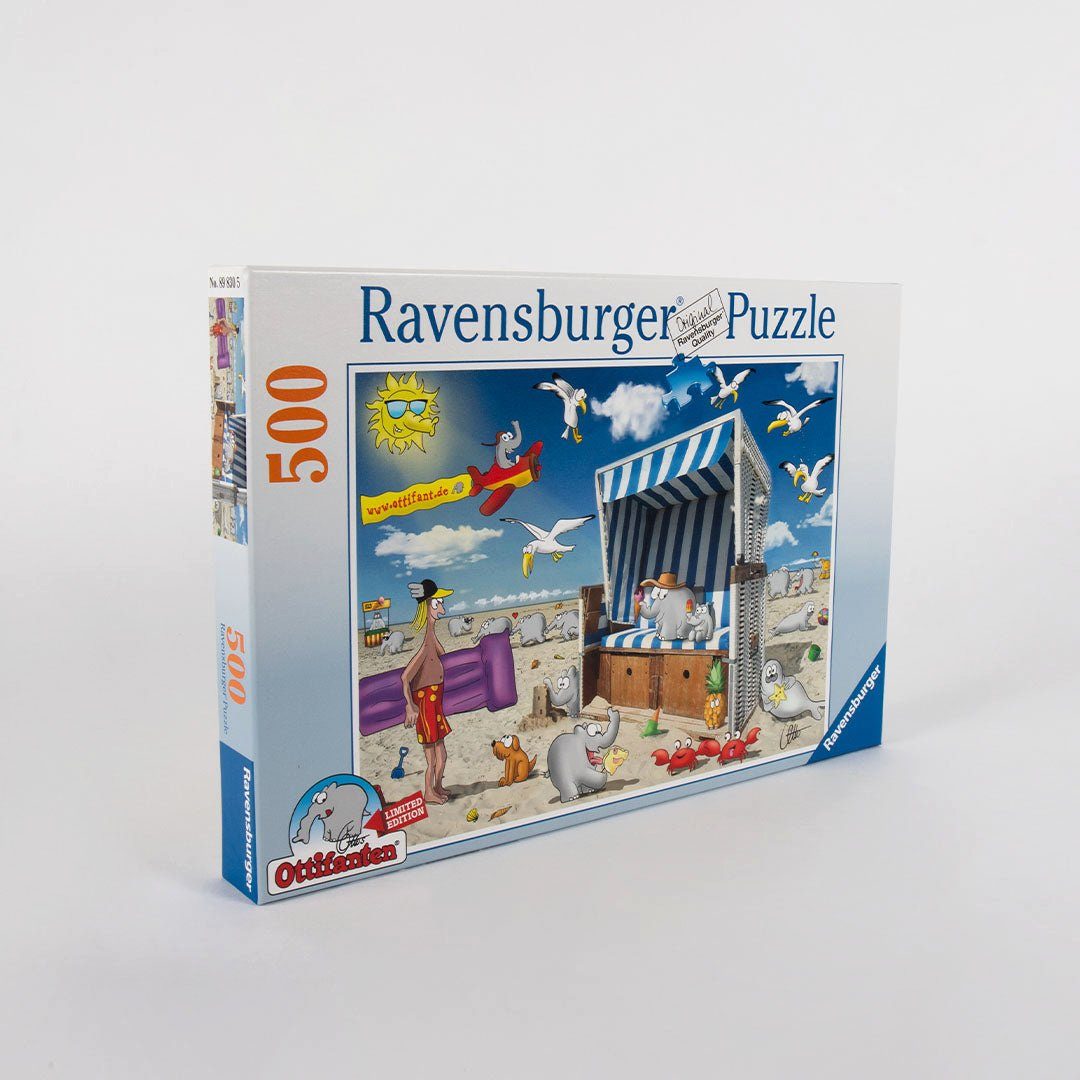 Ravensburger by Waalkes, Strandkorb 500 Puzzle Teile + Puzzle Puzzleteile Ottifant Ravensburger