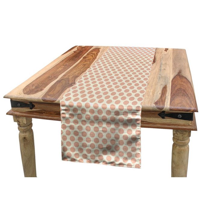 Abakuhaus Tischläufer Esszimmer Küche Rechteckiger Dekorativer Tischläufer Nicht-gerade weiss Grunge Tupfen-Muster