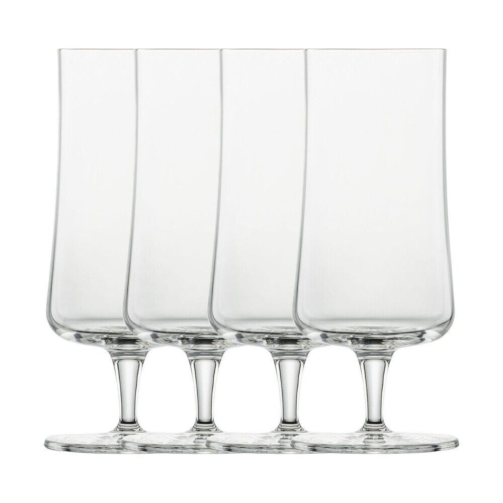 SCHOTT ZWIESEL Bierglas Pilsglas 4er-Set Beer Basic mit Moussierpunkt klar, 4-tlg., Tritan-Kristallglas, Pilsglas, 4-tlg., Ø7,7cm, Tritan-Kristallglas, klar