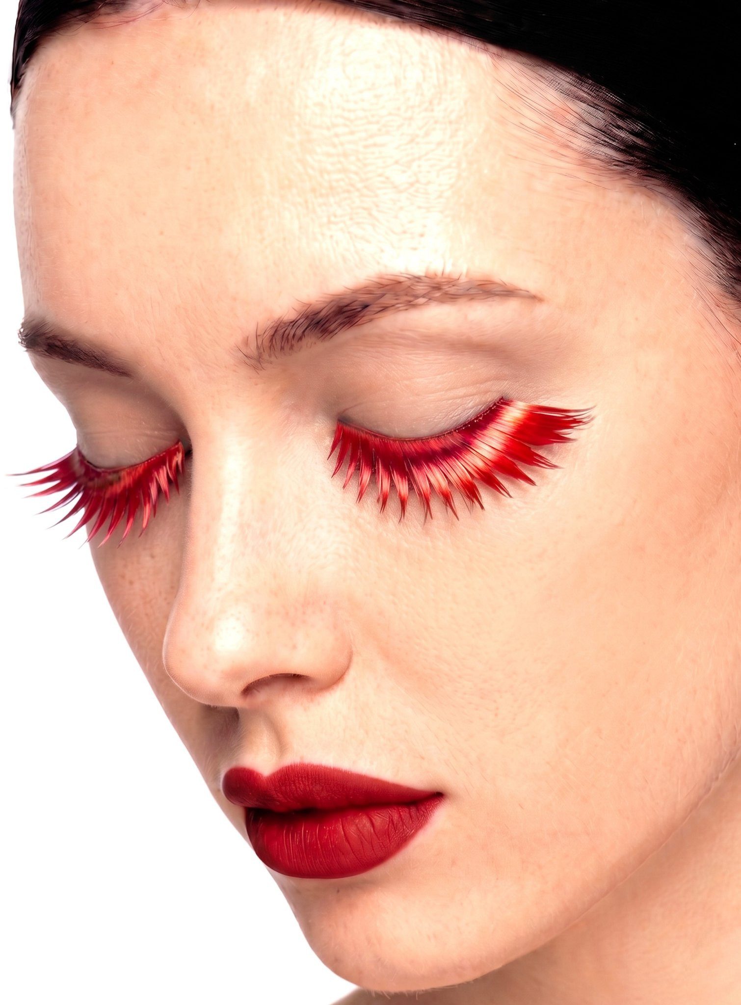 Maskworld Bandwimpern Red Alert Wimpern, Künstliche Wimpern für außergewöhnliche Augenblicke