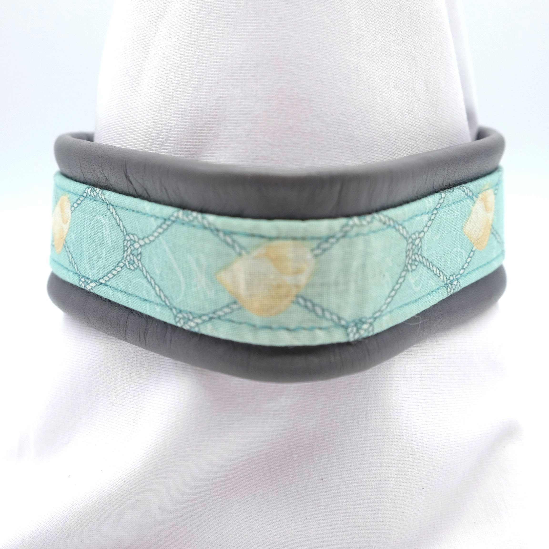 Doppelmoppel Hunde-Halsband Hundehalsband kleine Hunde, Zugstopp Leder 37 cm, Leder, HANDMADE IN GERMANY
