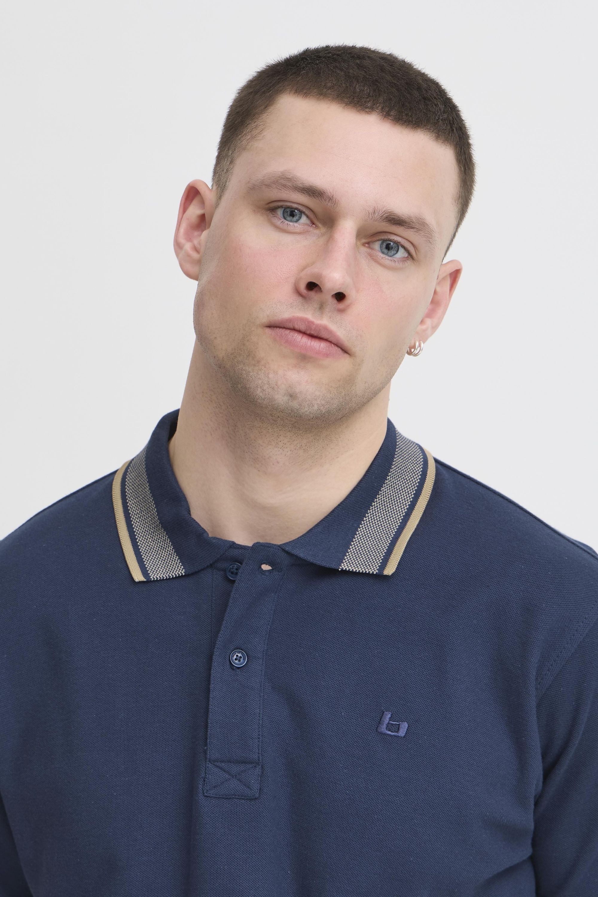 Blend Poloshirt BHElmo (1-tlg) Klassisches Poloshirt mit Stickerei