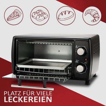 STEINBORG Minibackofen SB-500, 10 Liter, kompakt, 1000 Watt