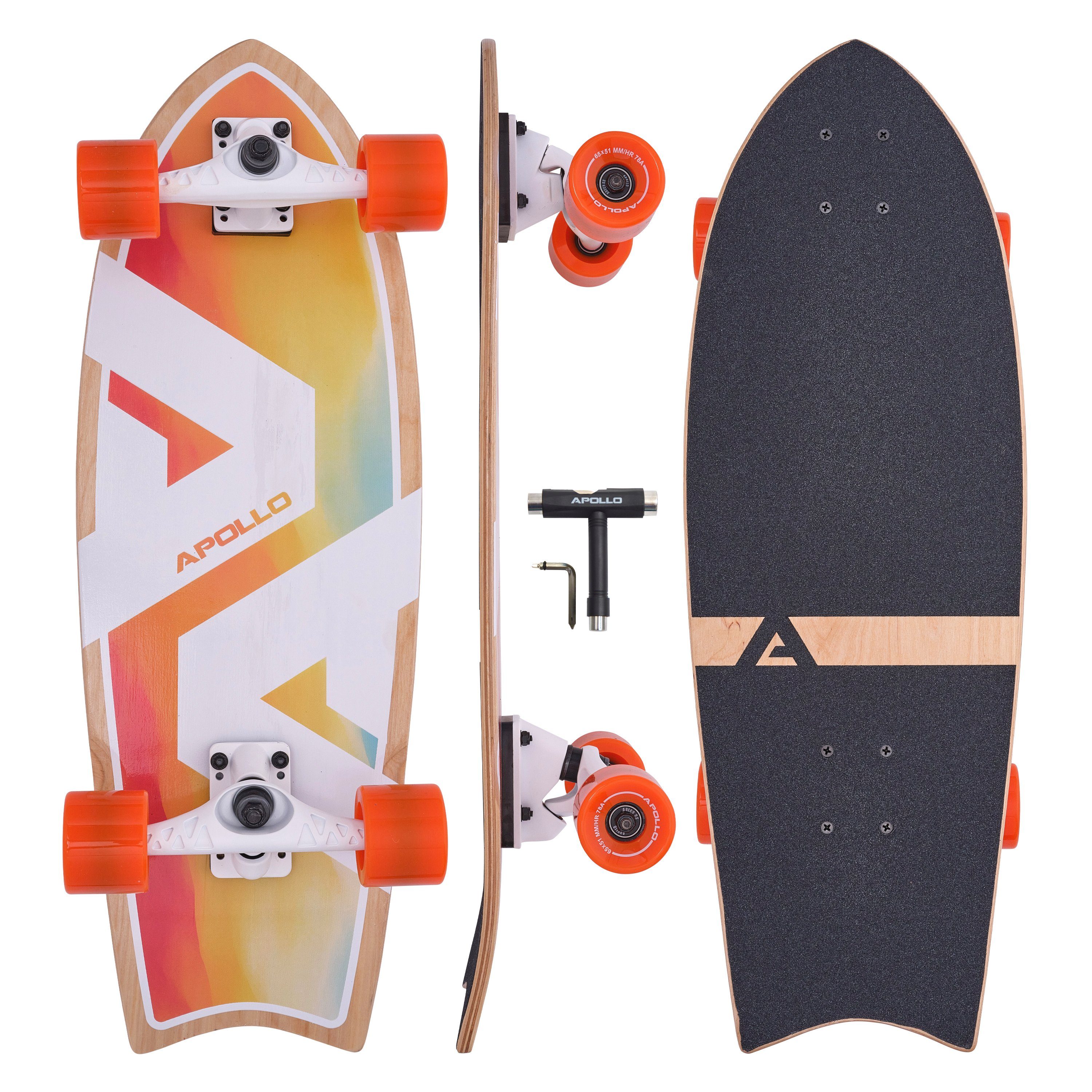 Apollo Miniskateboard Midi Longboard hochwertig Surfskate Summer stabil und Pro